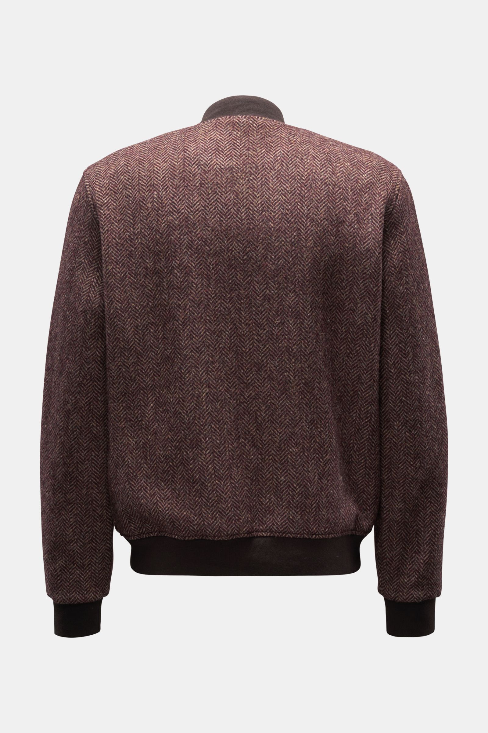 04651/ A trip in a bag Woll-Blouson bordeaux/hellbraun