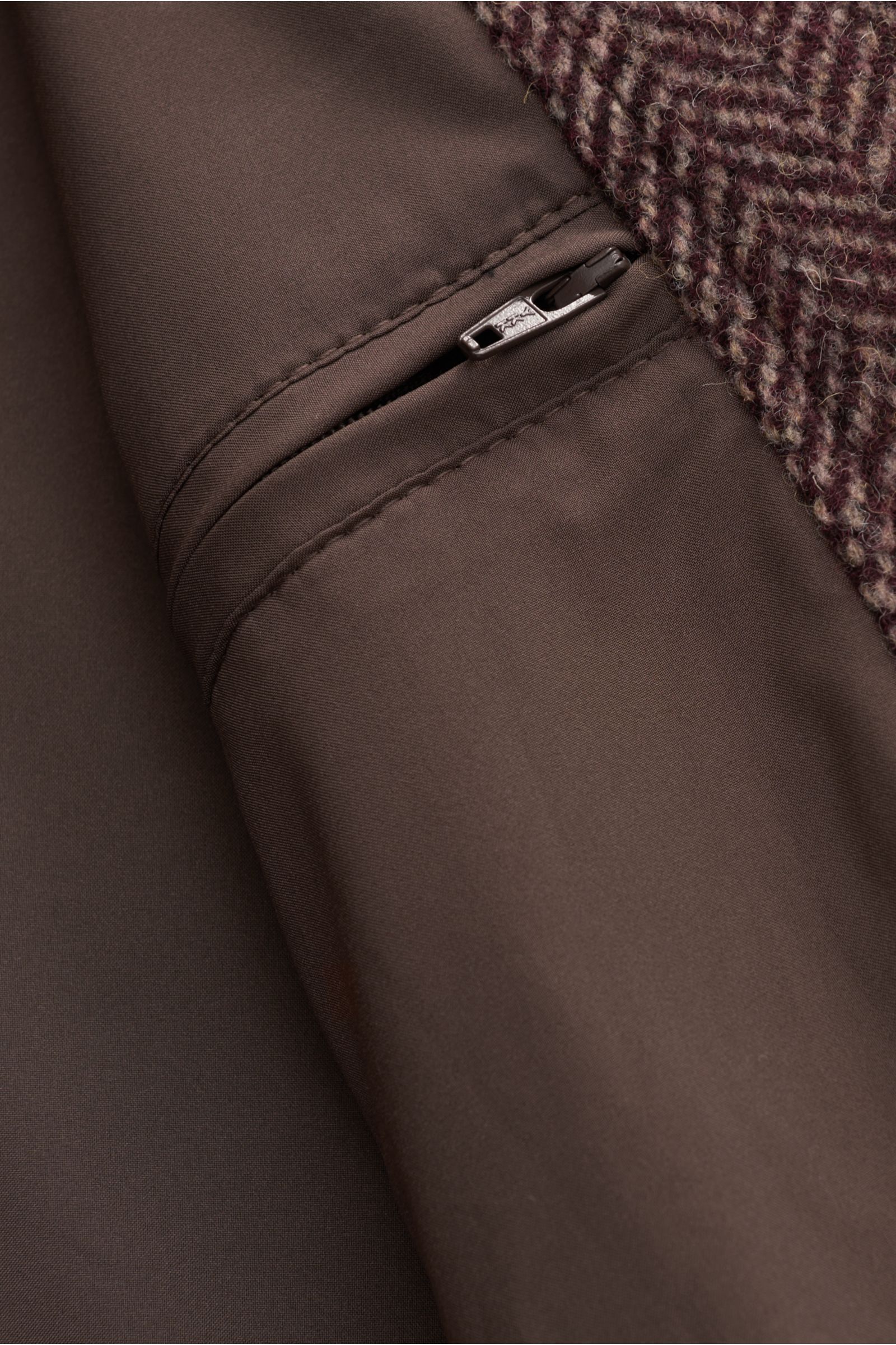 04651/ A trip in a bag Woll-Blouson bordeaux/hellbraun