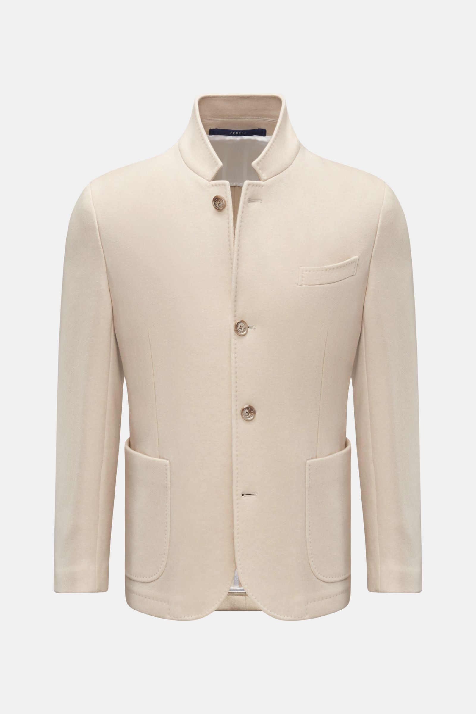 Fedeli Cashmere jersey smart-casual jacket 'Damon' sand