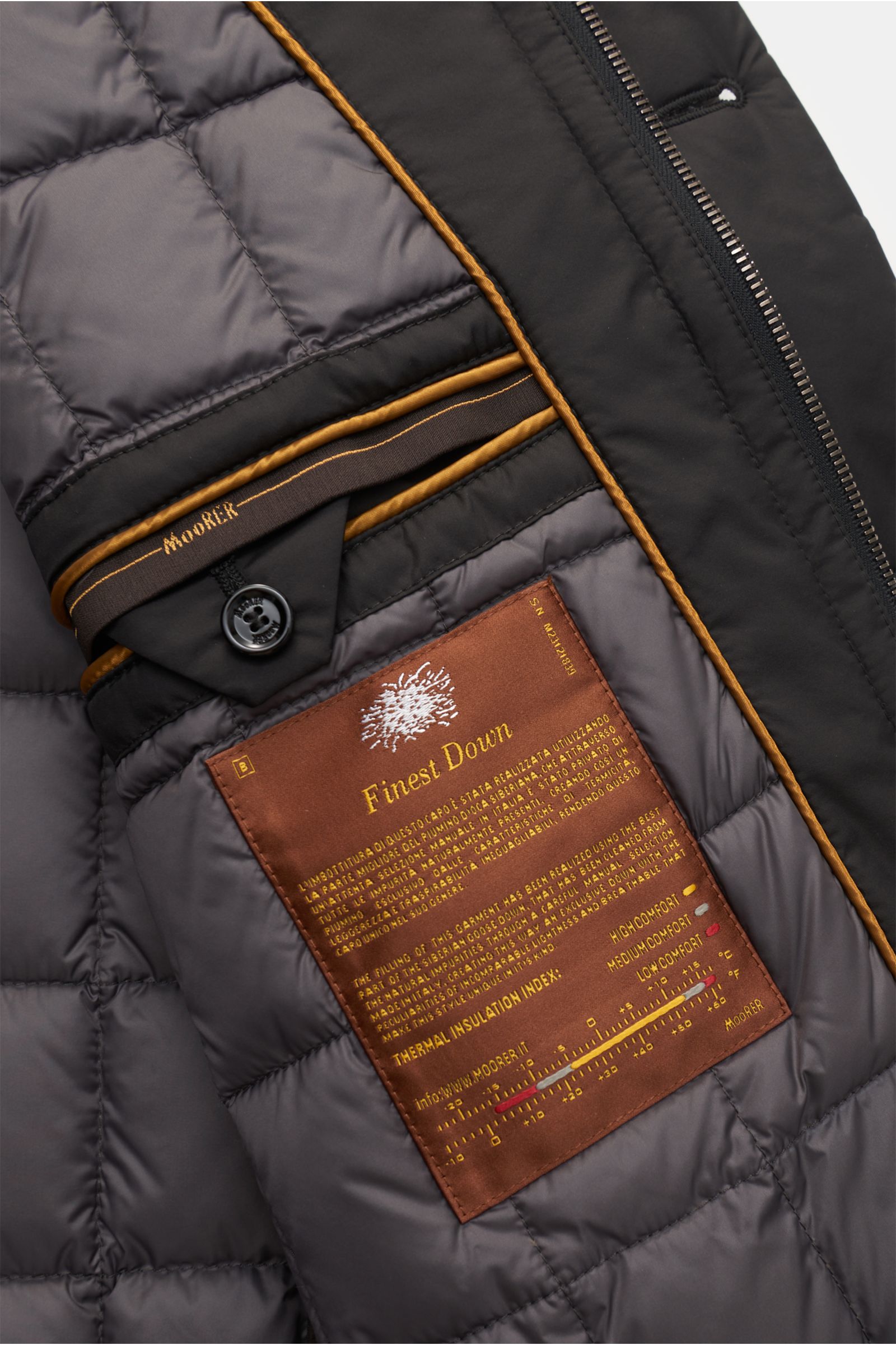 Moorer Daunen-Kurzmantel 'Dante' schwarz