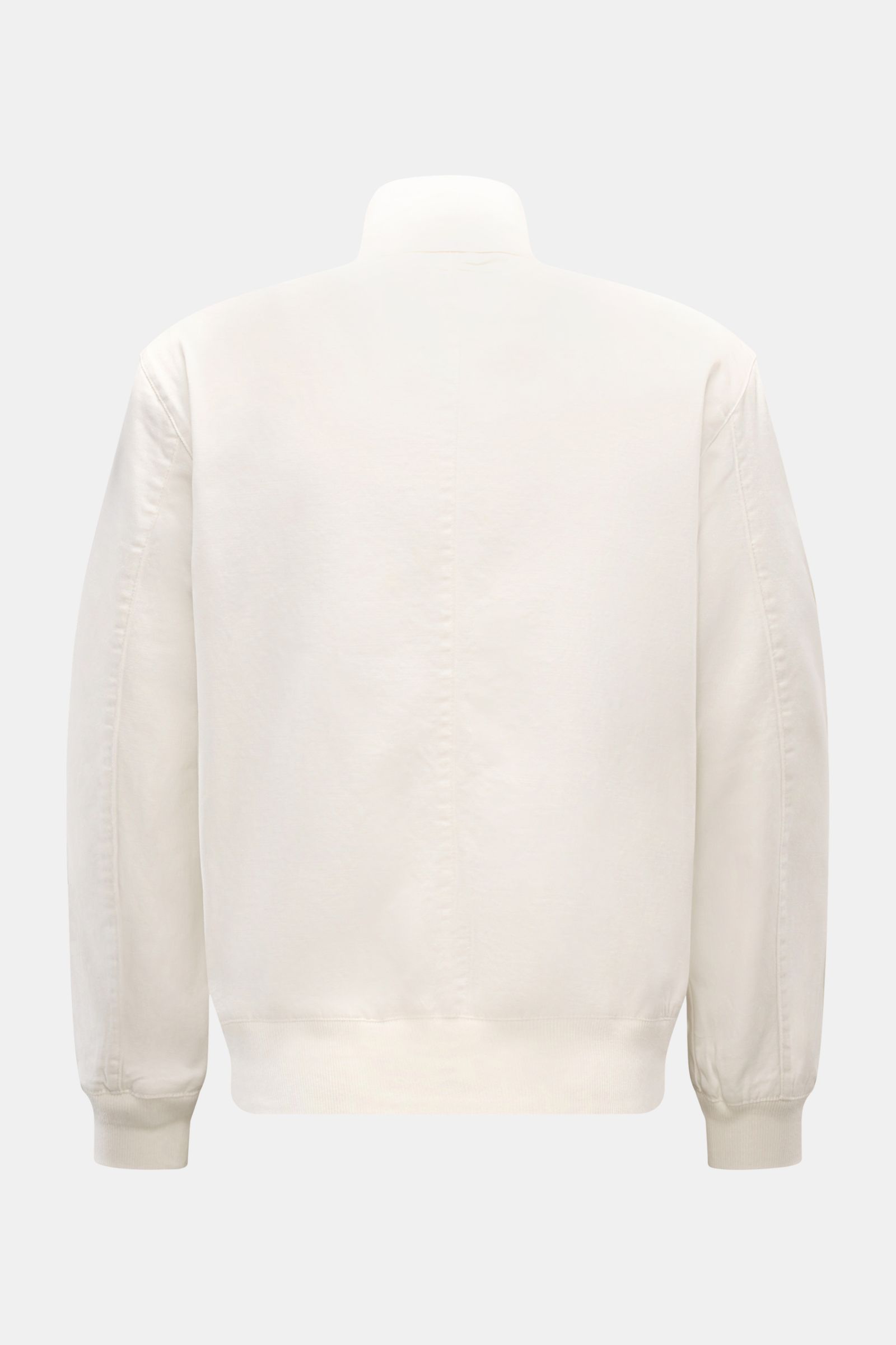 Polo Ralph Lauren Blouson weiß, Rückansicht, leichter Baumwolltwill, Slim Fit, Stehkragen mit Knöpfen, Rippbündchen, schräg Taschen