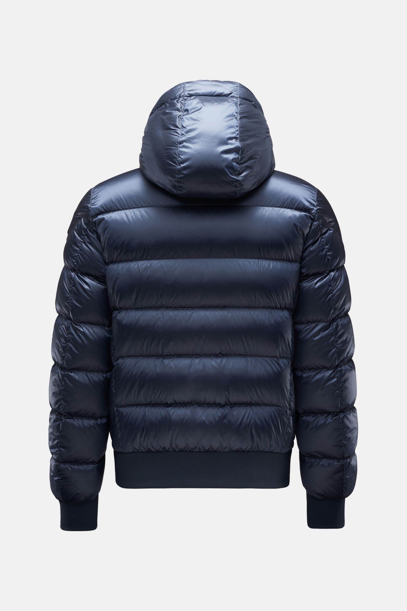 Parajumpers Daunenblouson 'Pharrell' navy, Rückansicht, gesteppte, wasserabweisende Microfaser mit leichter Daunenfüllung, Kapuze, Slim Fit, winddicht, atmungsaktiv, Rippbündchen, Zwei-Wege-Reißverschluss, Belüftungsschlitze.