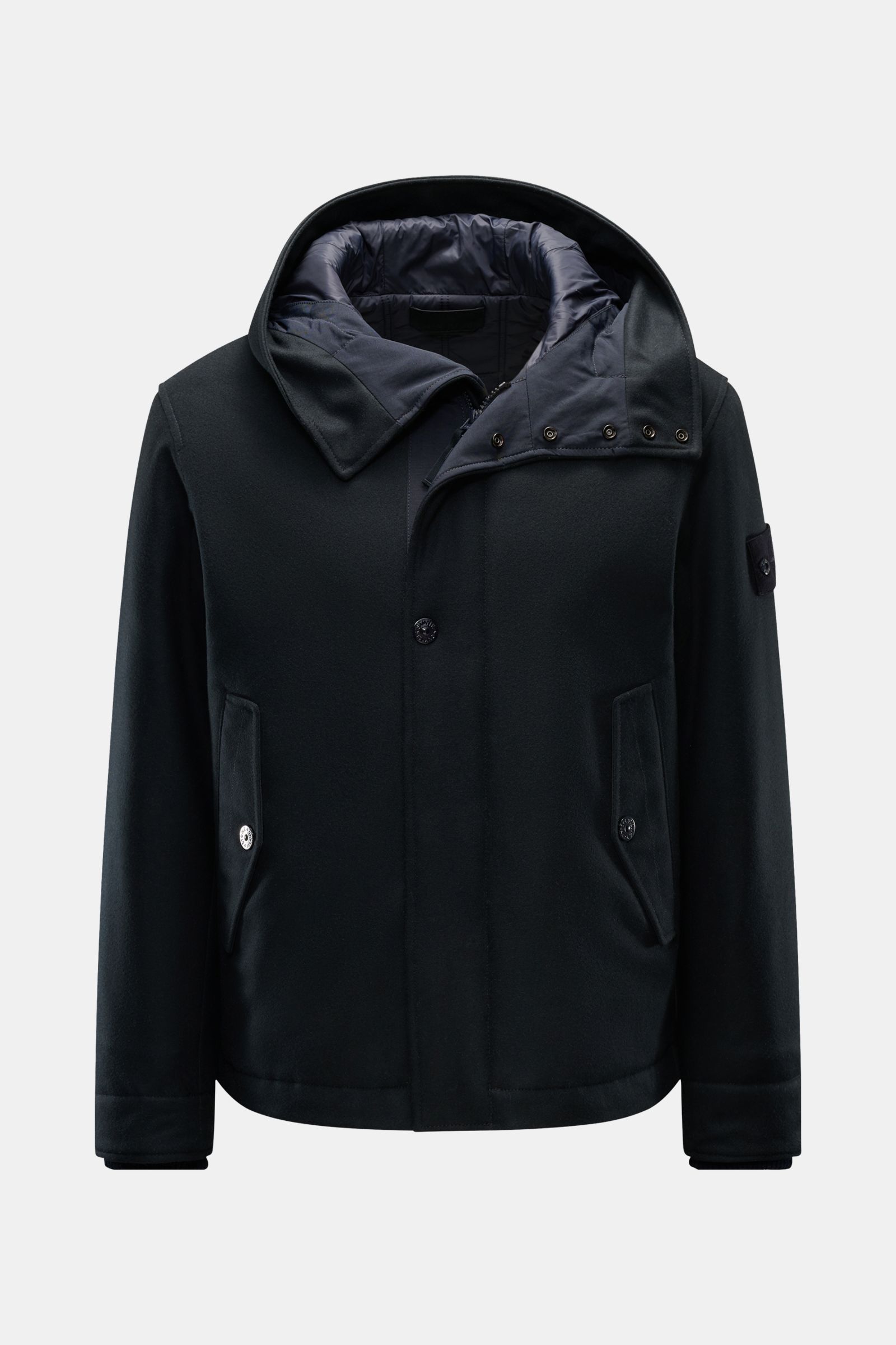 Stone Island Jacke 'Wool Nylon Flannel Ghost Piece' navy