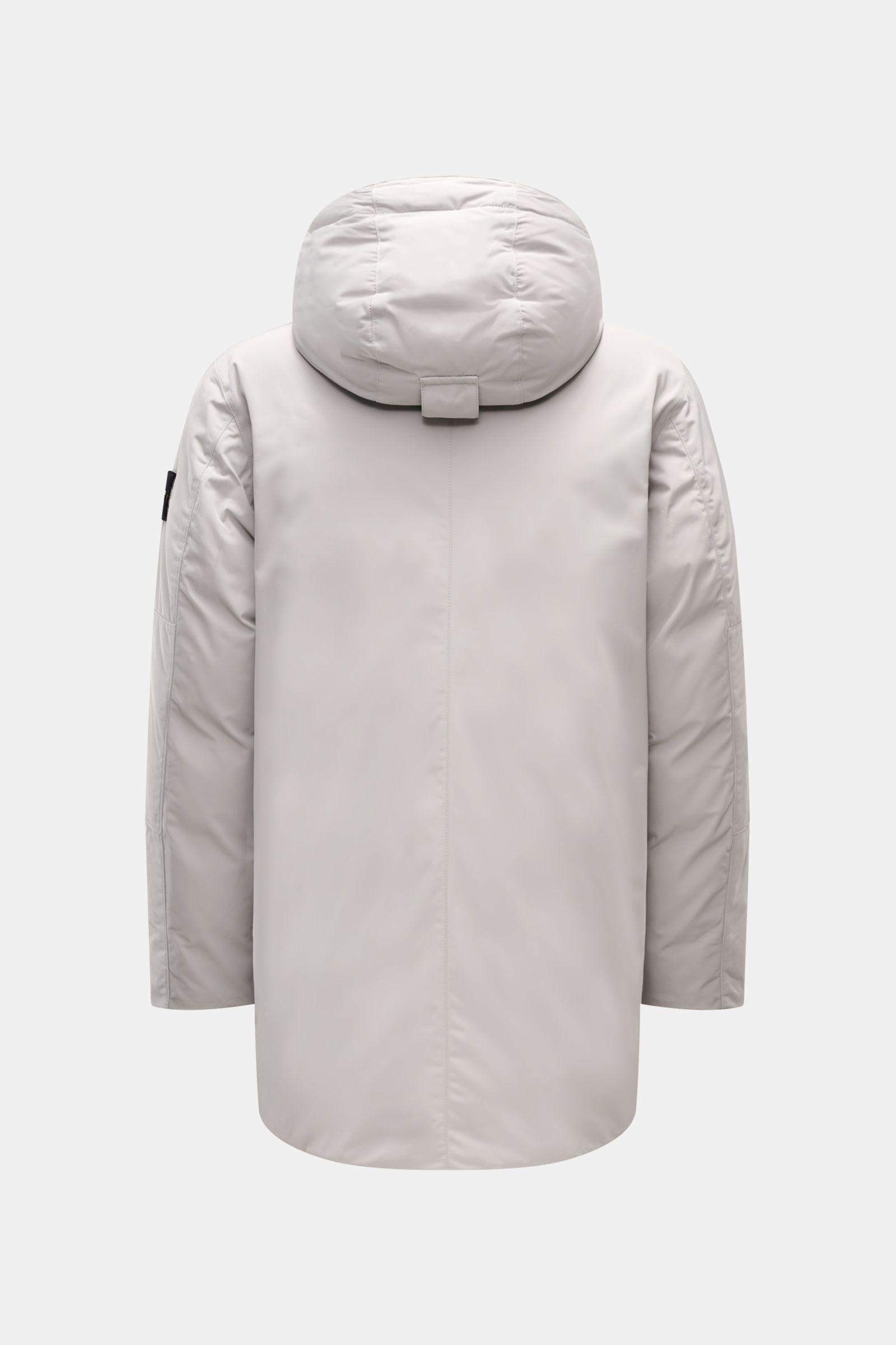Stone Island Daunenparka 'Micro Twill Down' sand, Rückansicht, Kapuze, wasserabweisend, Daunenfüllung, Twill-Mikrofaser, Regular Fit, Kompass-Badge.