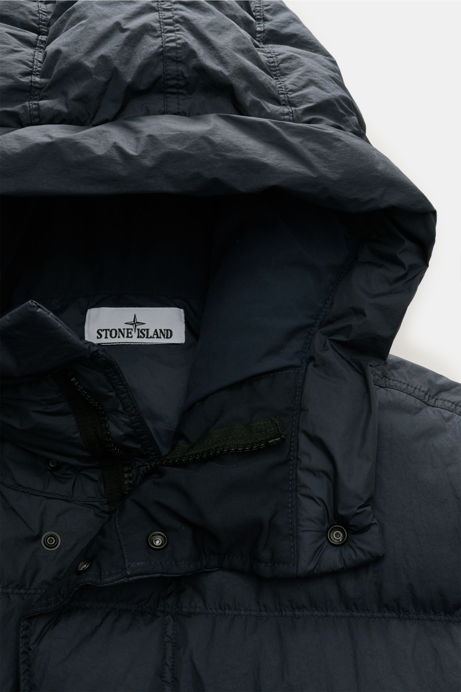 Stone Island Daunenjacke 'Garment Dyed Crinkle Reps NY' navy