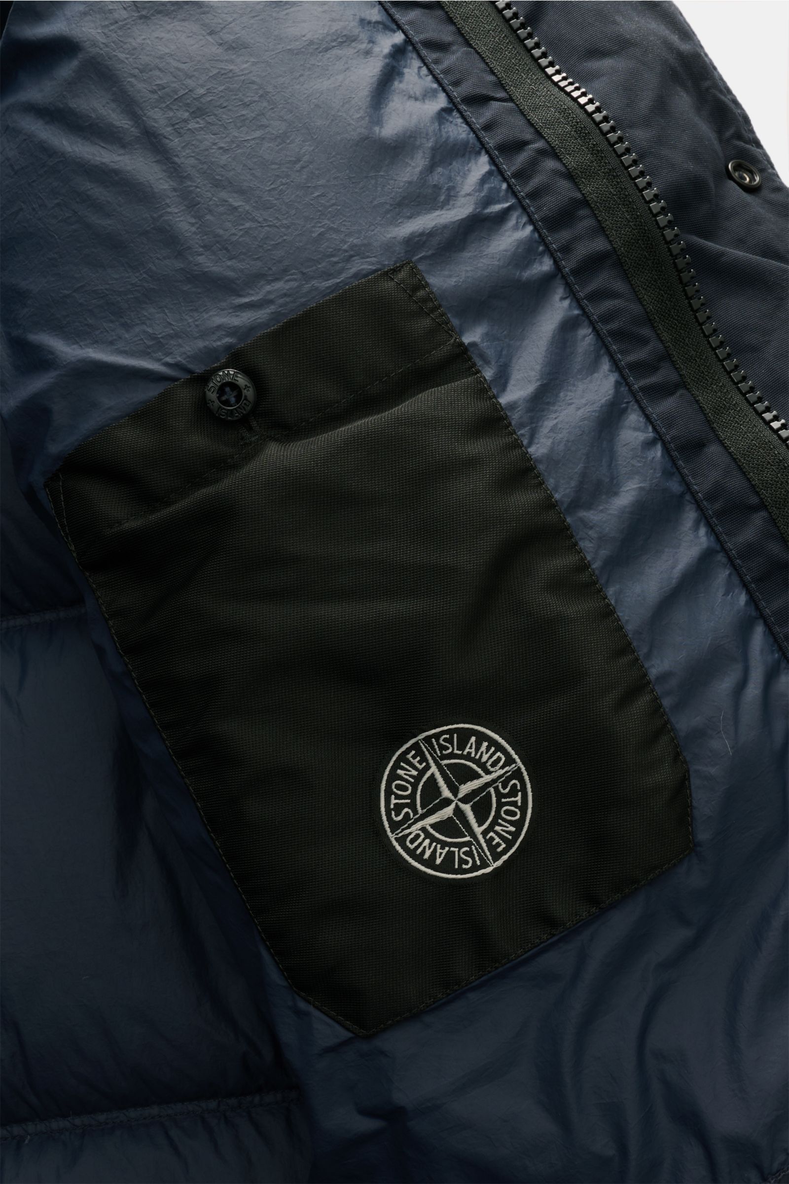 Stone Island Daunenjacke 'Garment Dyed Crinkle Reps NY' navy