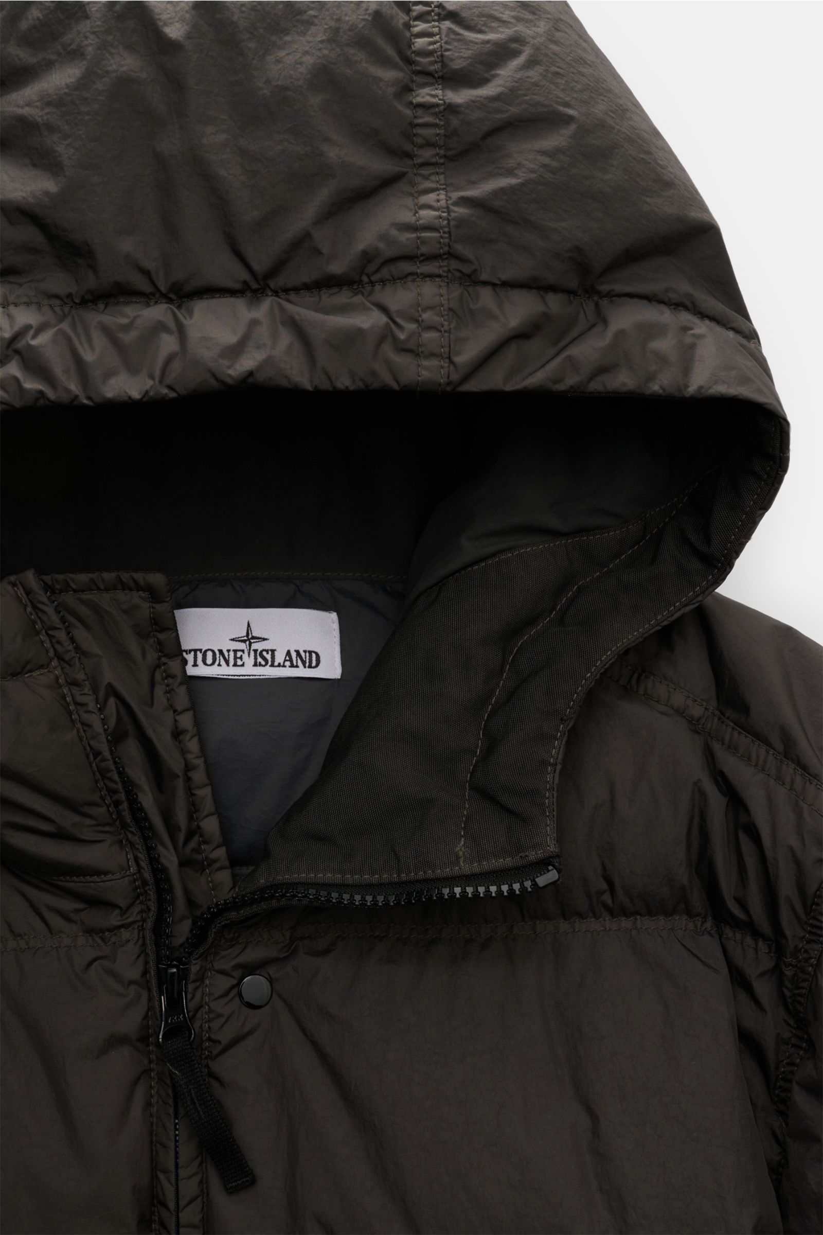 STONE ISLAND down jacket 'Garment Dyed Crinkle Reps NY' dark grey