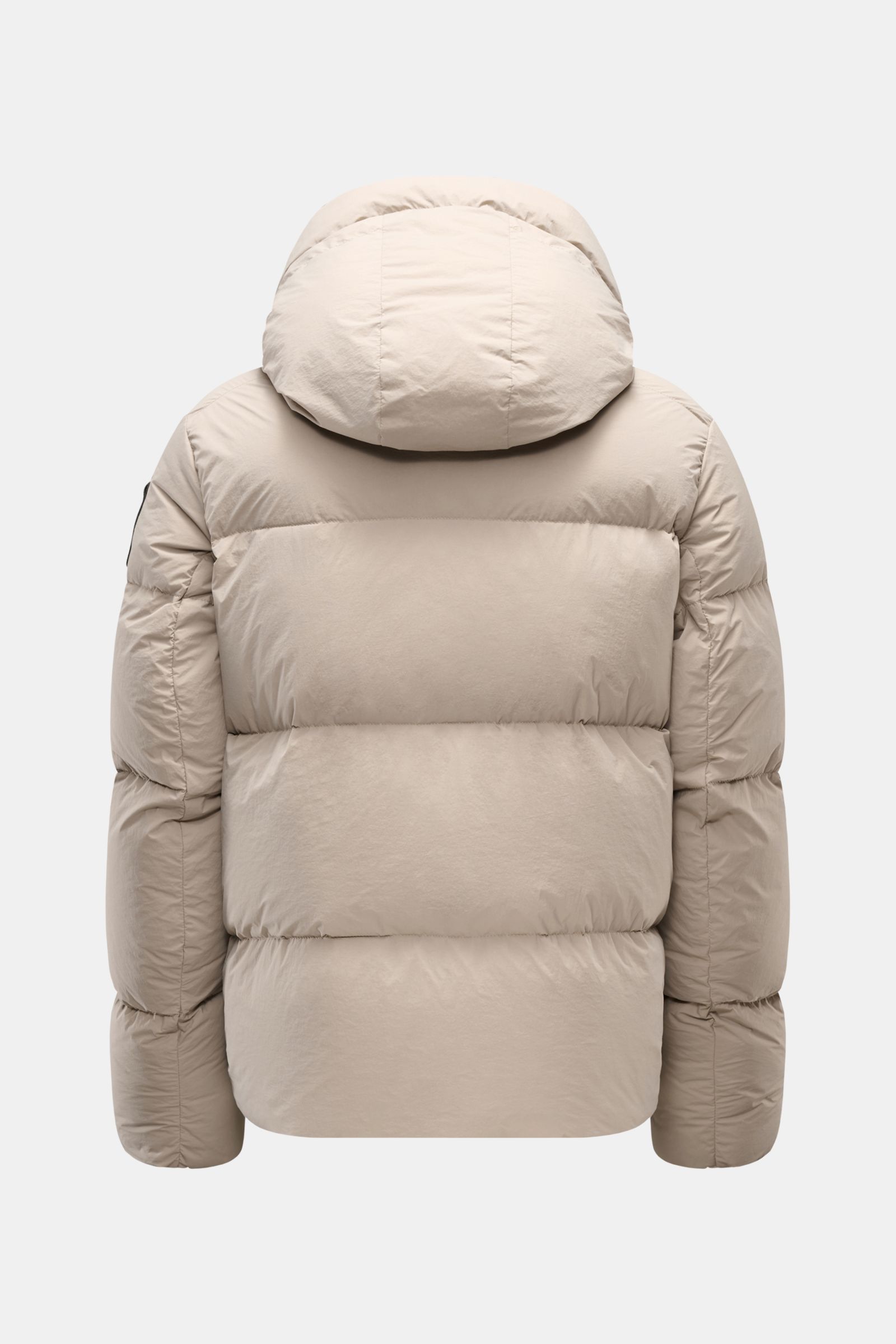 Canada Goose Daunenjacke 'Crofton Puffer' sand, Rückansicht, voluminöse Microfaser-Popeline mit Kapuze, Regular Fit, Daunenfüllung, Windschutzbündchen.