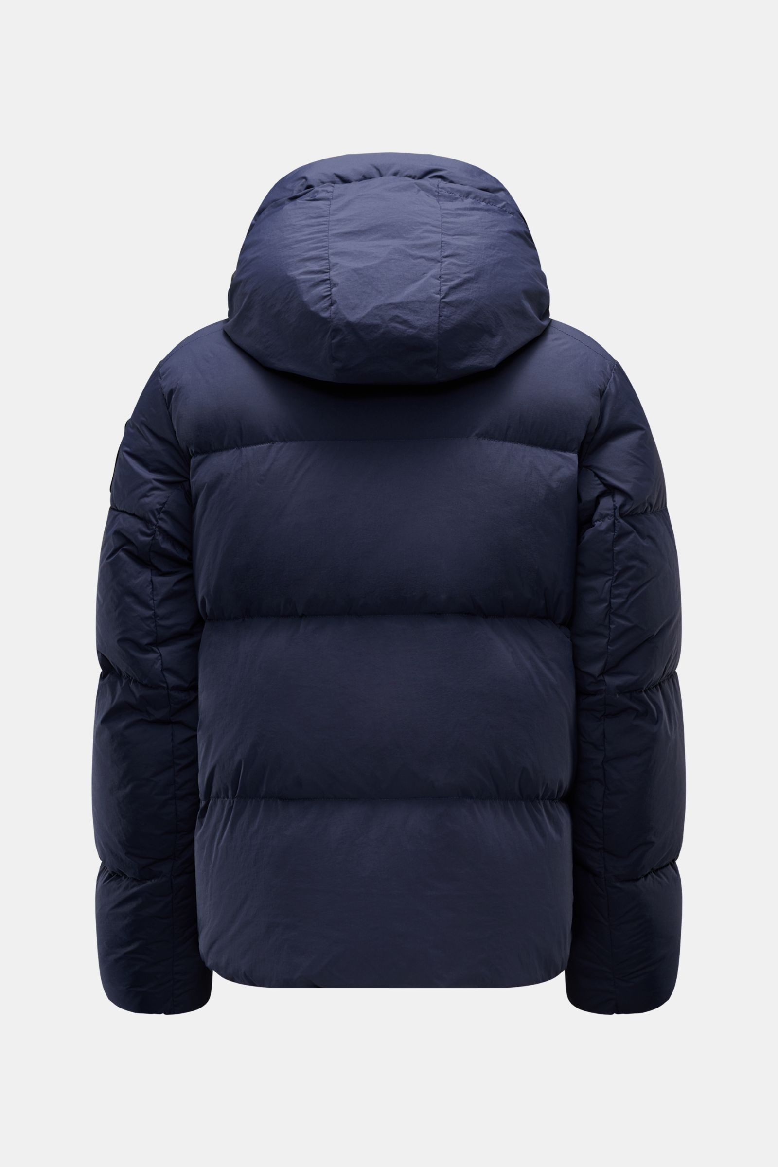 Canada Goose Daunenjacke 'Crofton Puffer' navy von hinten, voluminös, Microfaser, Kapuze, Regular Fit, Windschutzbündchen, drei Innentaschen.