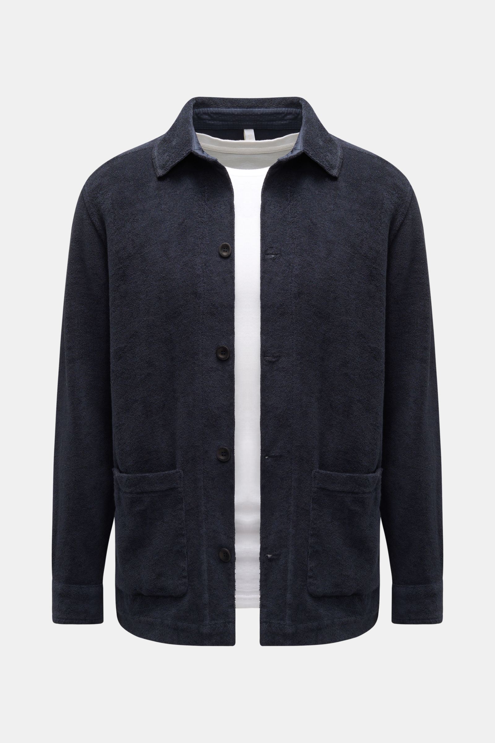04651/ A trip in a bag Frottee-Overshirt 'Terry Jacket' navy