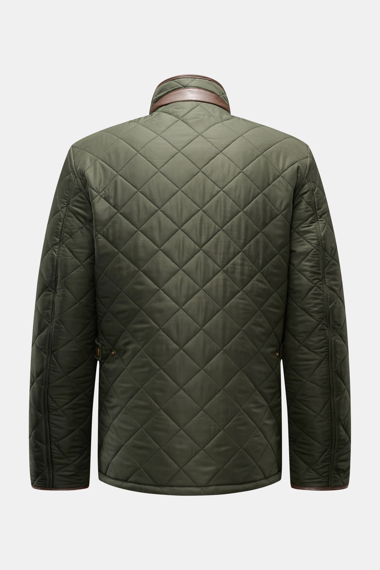 BARBOUR quilted jacket 'Powell Quilt' dark green BRAUN Hamburg