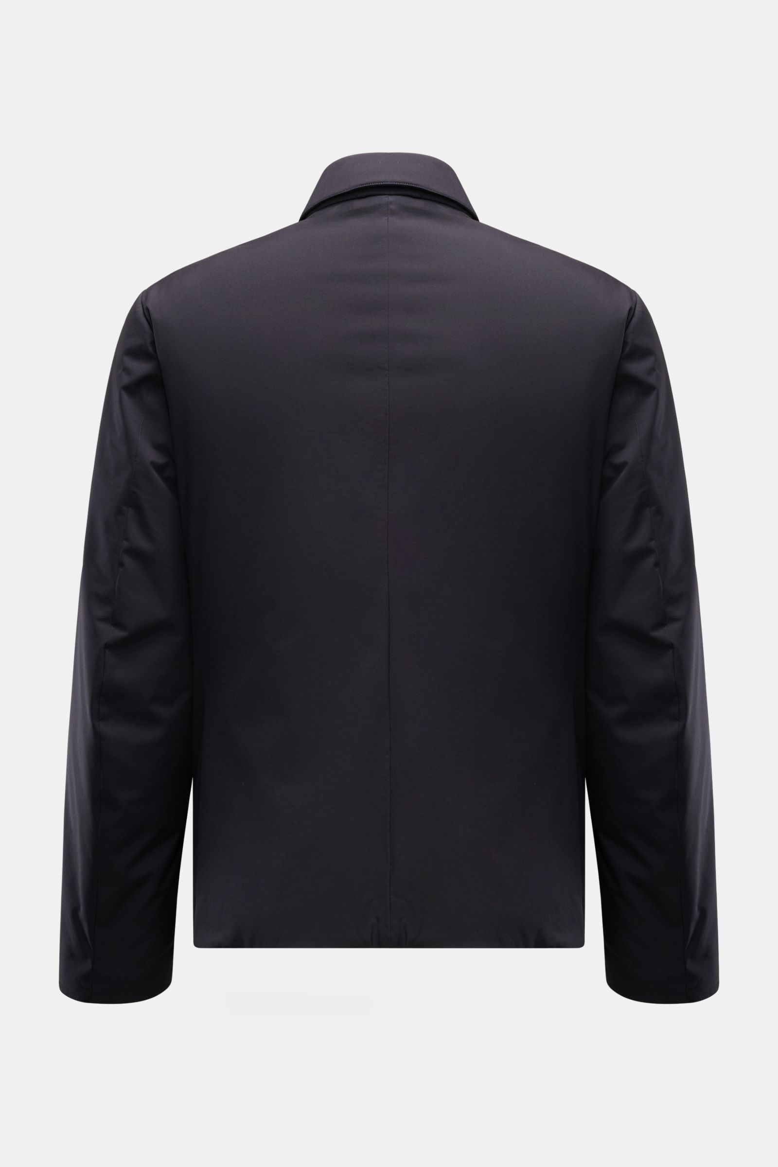 Montecore Daunenjacke navy shown from the back, featuring a slim fit, high-quality microfiber, smooth finish, and lightweight down filling.