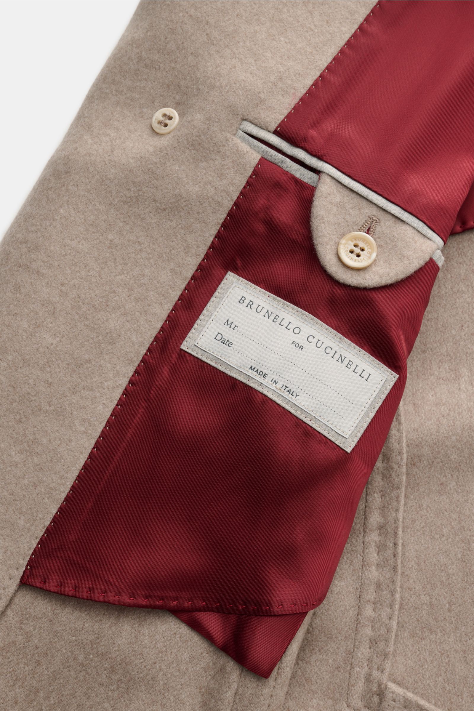 Brunello Cucinelli Cashmere Cabanjacke beige