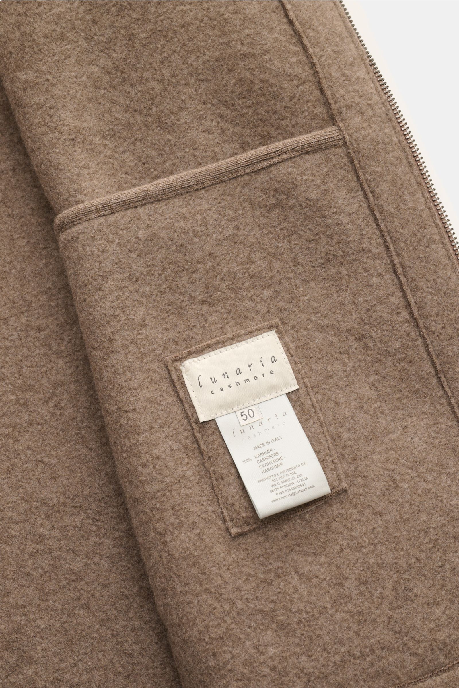 Lunaria Cashmere Cashmere Jacke braun