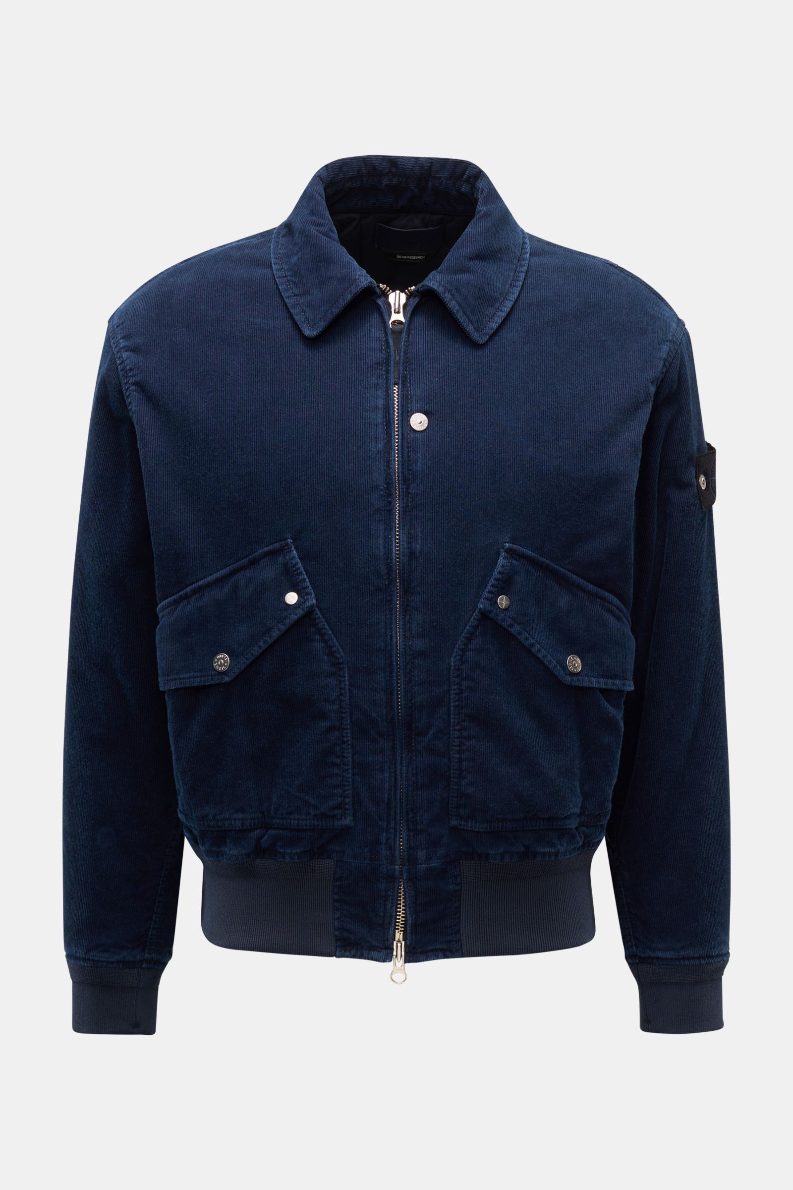 Stone Island Cordblouson 'Micro Corduroy-Rinsed' navy