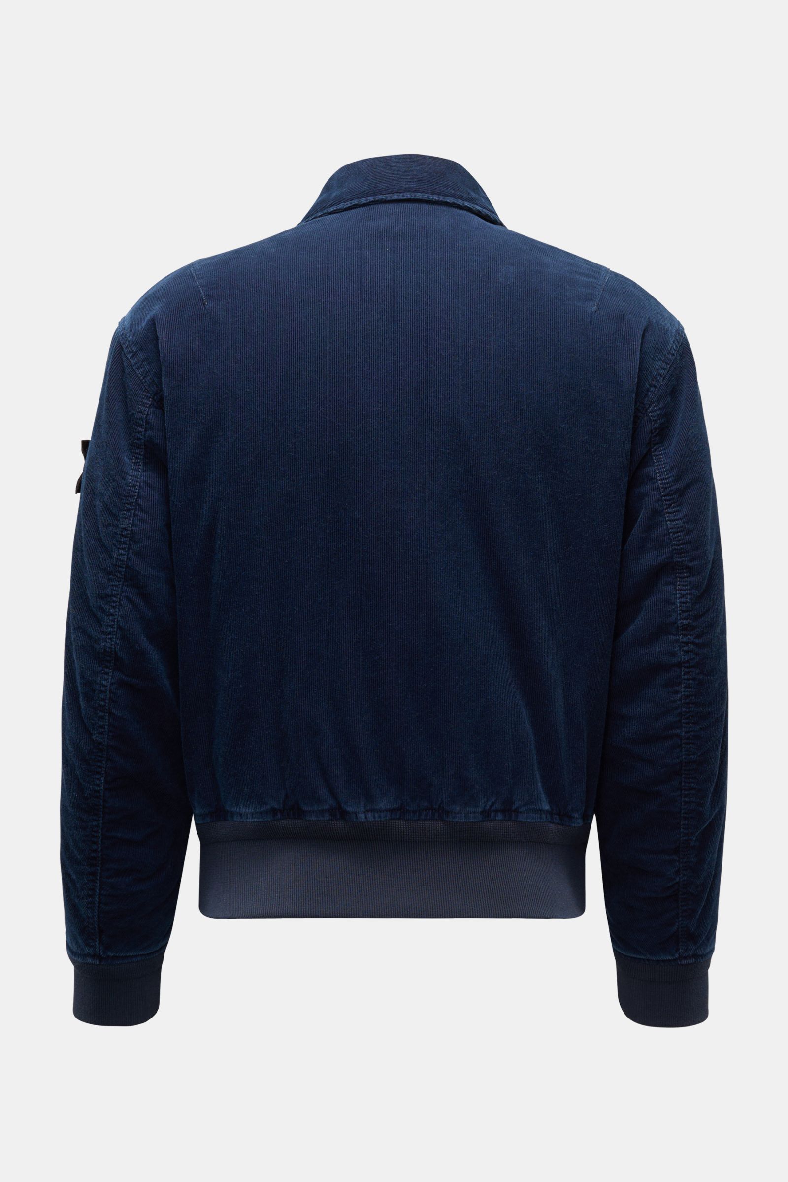 Stone Island Cordblouson 'Micro Corduroy-Rinsed' navy