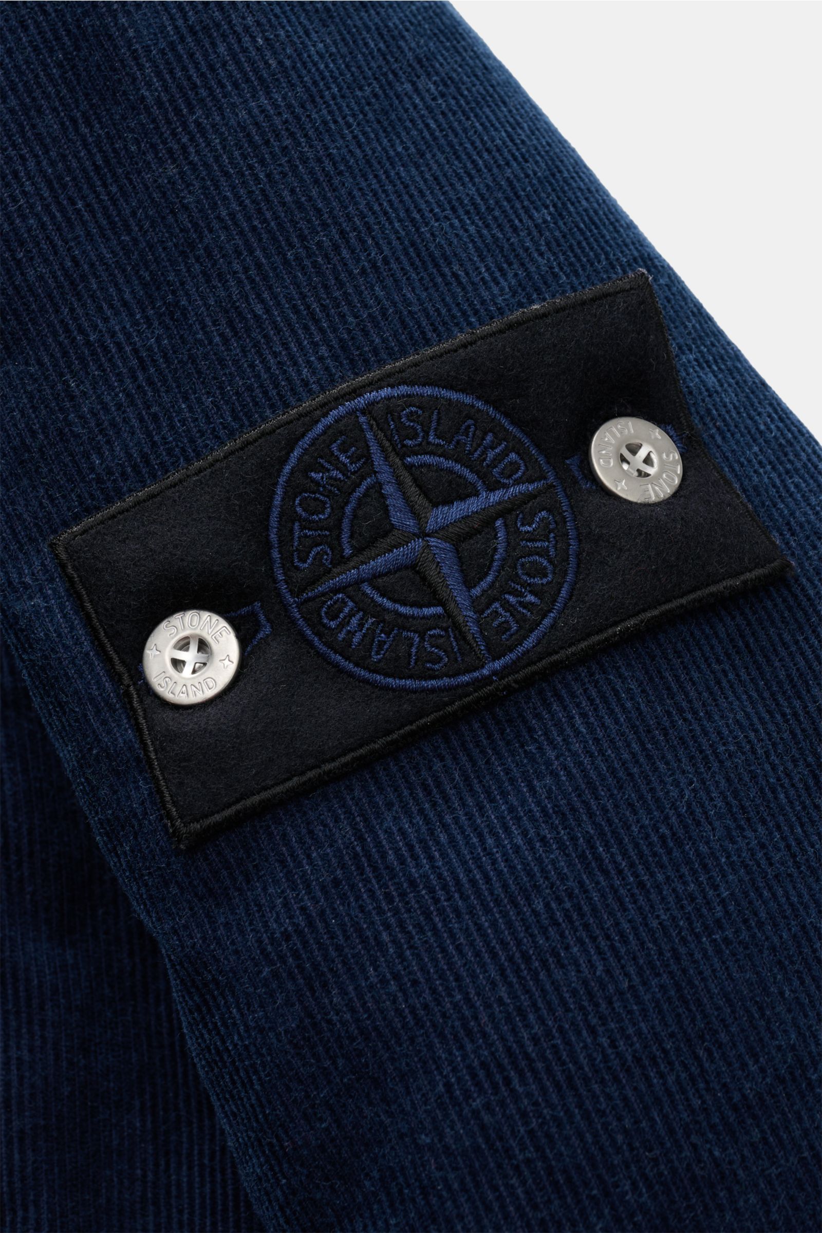Stone Island Cordblouson 'Micro Corduroy-Rinsed' navy