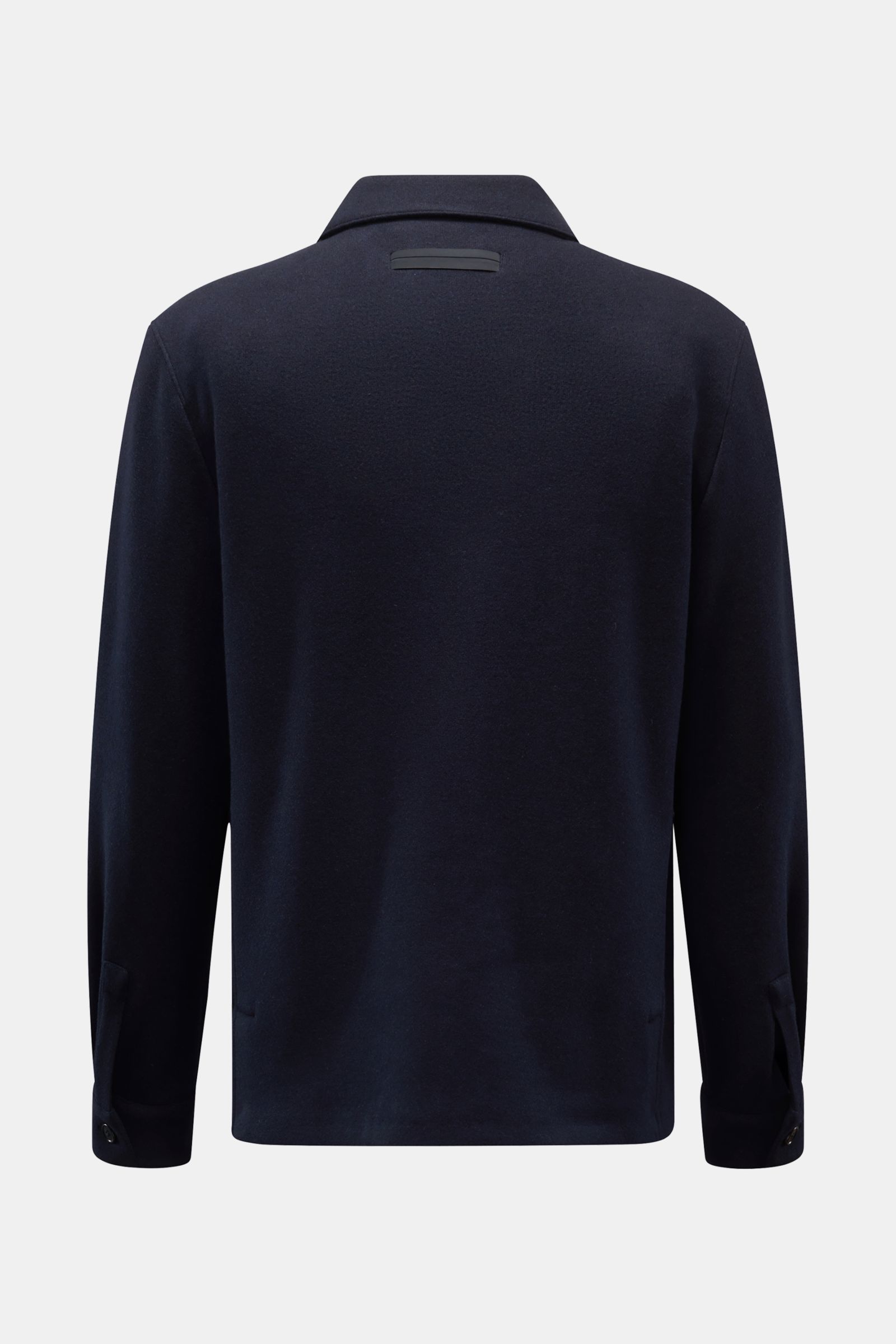 Zegna Jacke 'Alpe' navy, Rückansicht, Slim Fit, Mix aus Wolle und Cashmere, softer Griff, Umlegekragen, Vier-Knopf-Leiste, aufgesetzte Hüfttaschen, Ärmel mit Knopf, zwei Innentaschen.