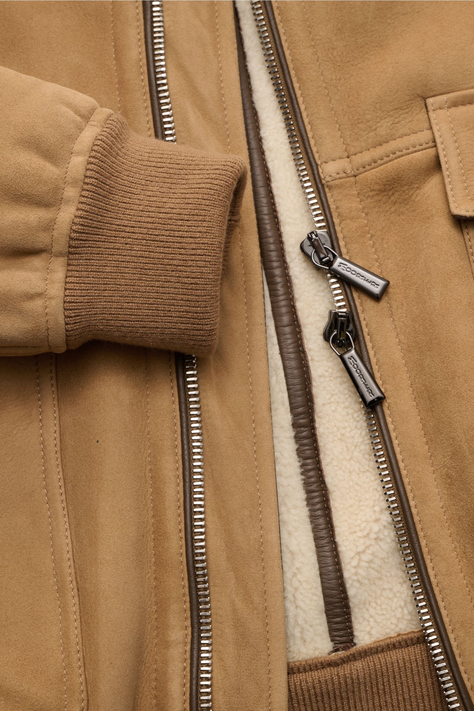 Moorer Veloursleder-Blouson 'Fiano' camel