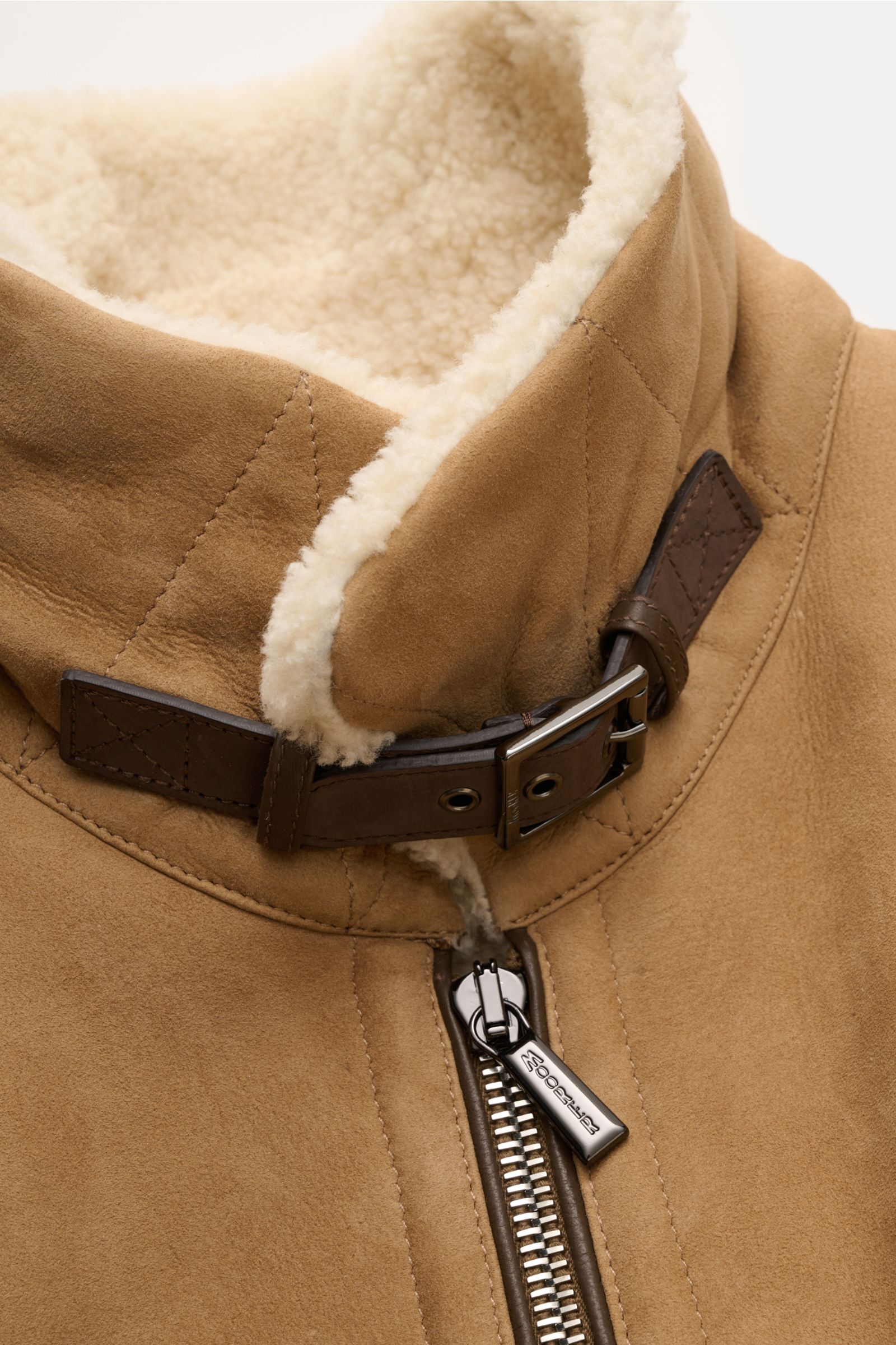 Moorer Veloursleder-Blouson 'Fiano' camel