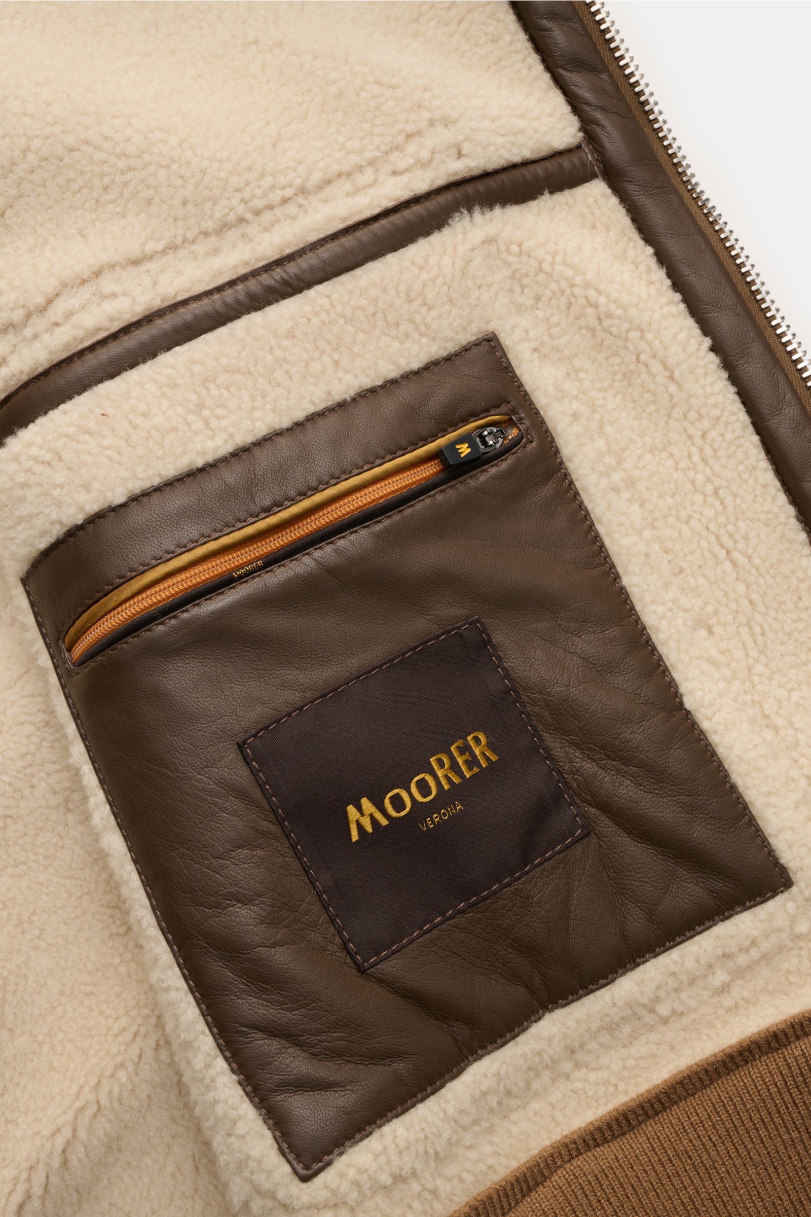 Moorer Veloursleder-Blouson 'Fiano' camel