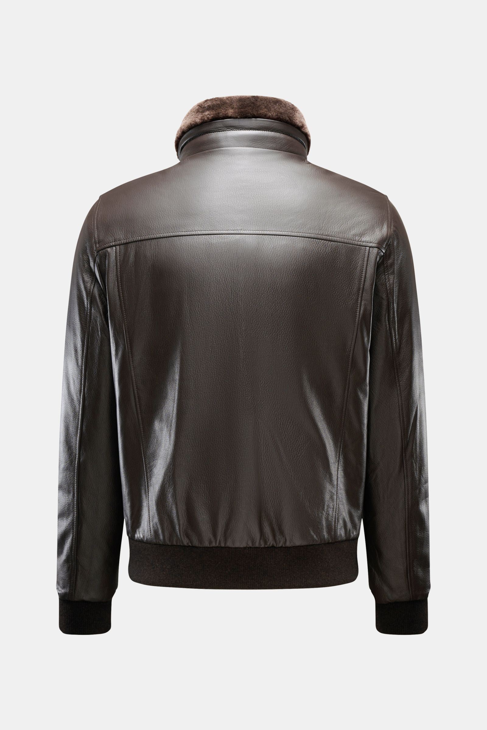 MOORER down leather blouson 'Cleros' dark brown BRAUN Hamburg