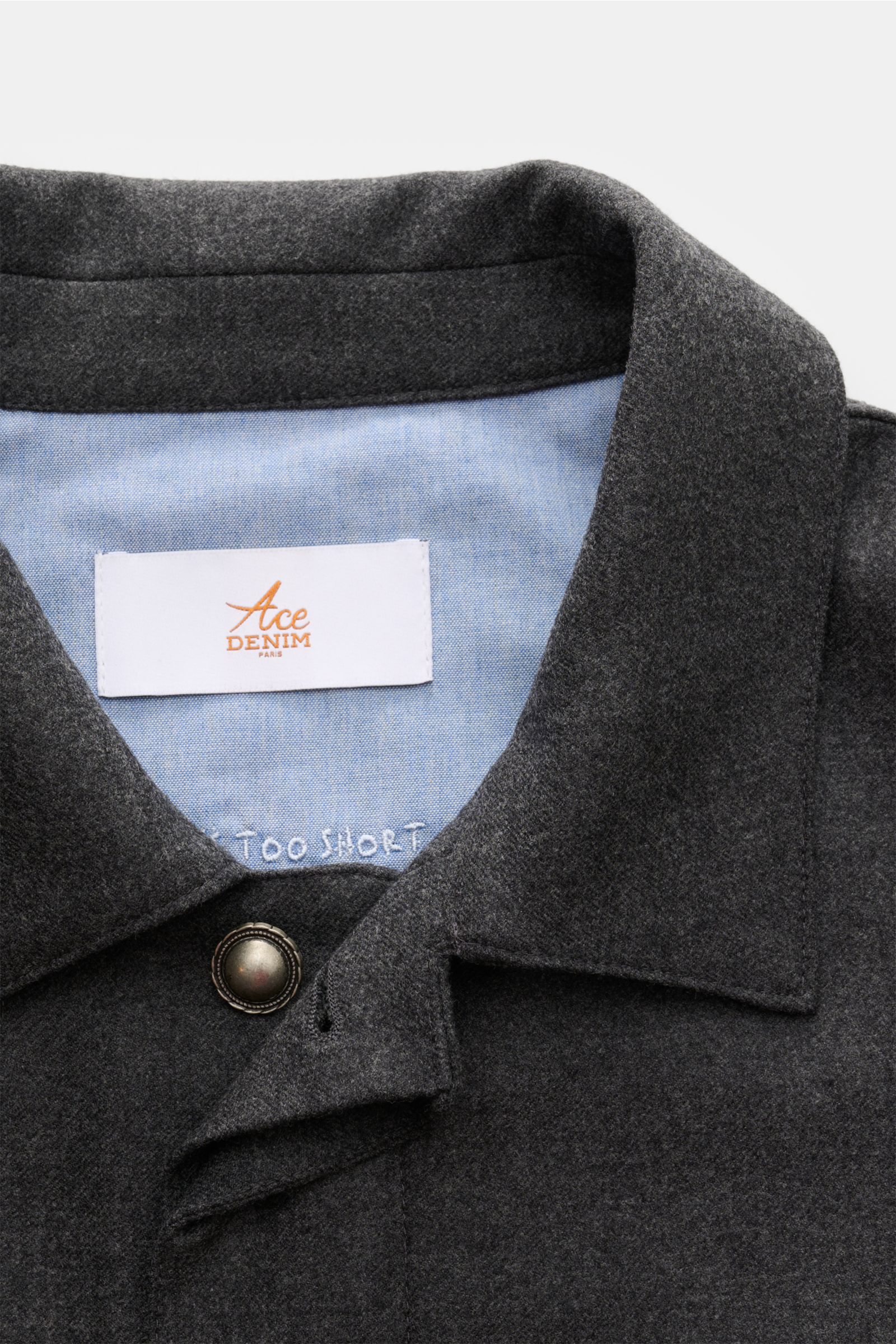 Ace Denim Jacke anthrazit meliert