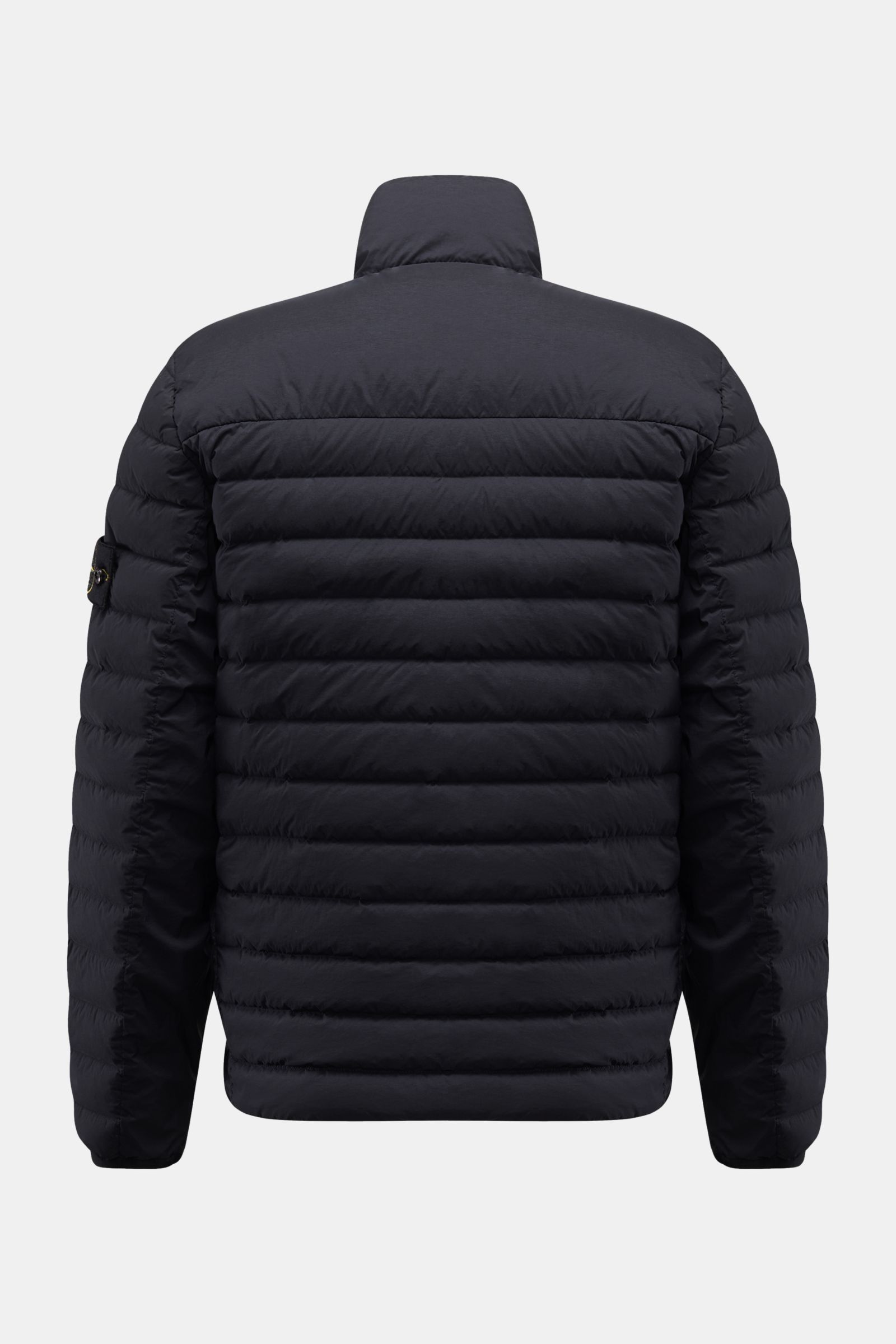 Stone Island Daunenjacke 'Seamless Tunnel Nylon Down-TC' dark navy, Rückansicht, Slim Fit, wasserabweisend, leichte Entendaunenfüllung, Kompass-Badge am Ärmel.