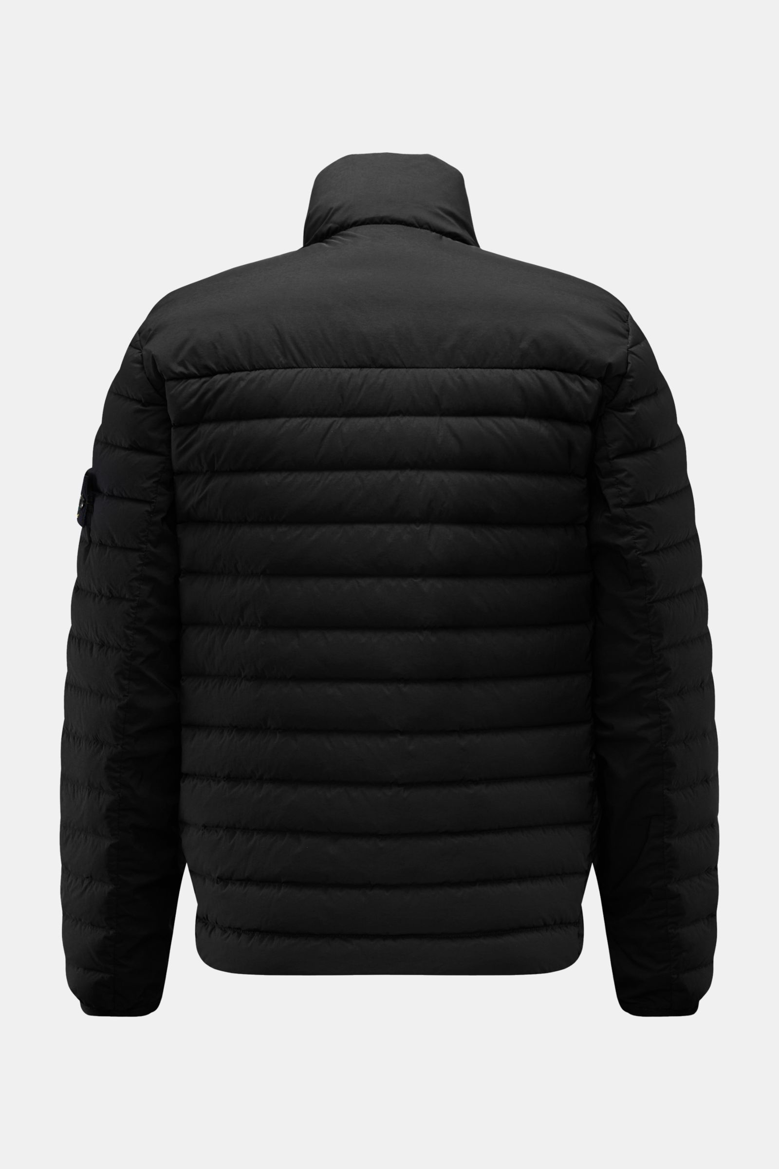 Stone Island Daunenjacke 'Seamless Tunnel Nylon Down-TC' schwarz, Rückansicht, leicht, wasserabweisend, Slim Fit, Daunenfüllung, Stehkragen, Kompass-Badge.