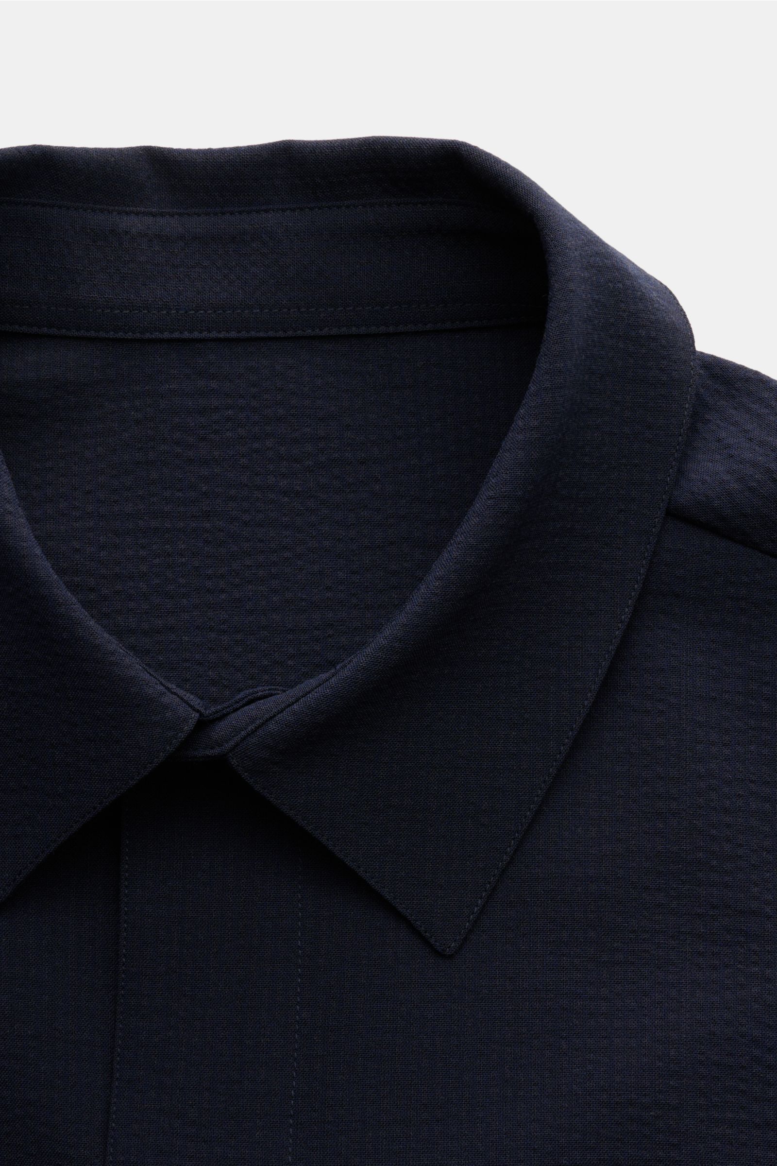 04651/ A trip in a bag Seersucker-Overshirt navy