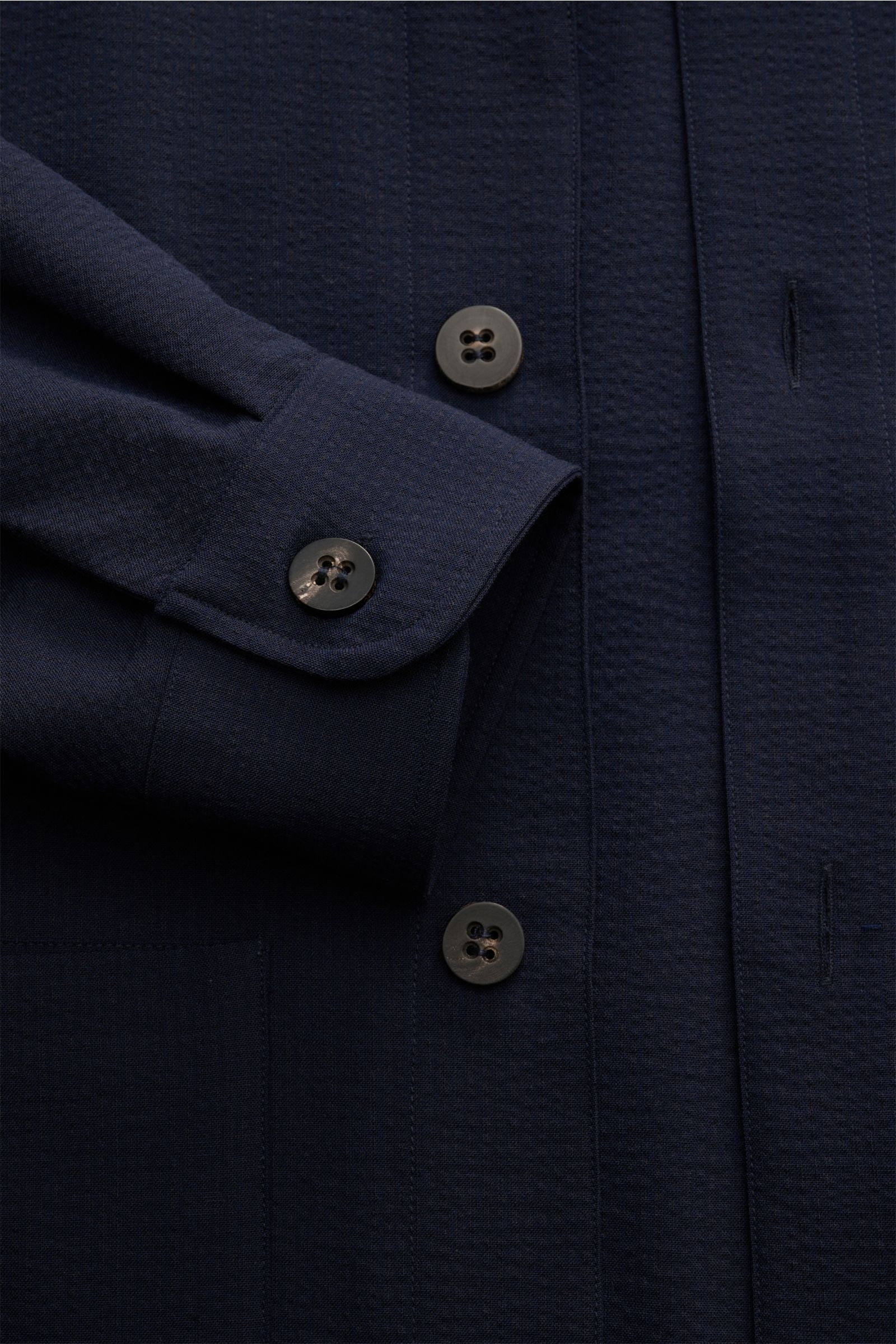 04651/ A trip in a bag Seersucker-Overshirt navy