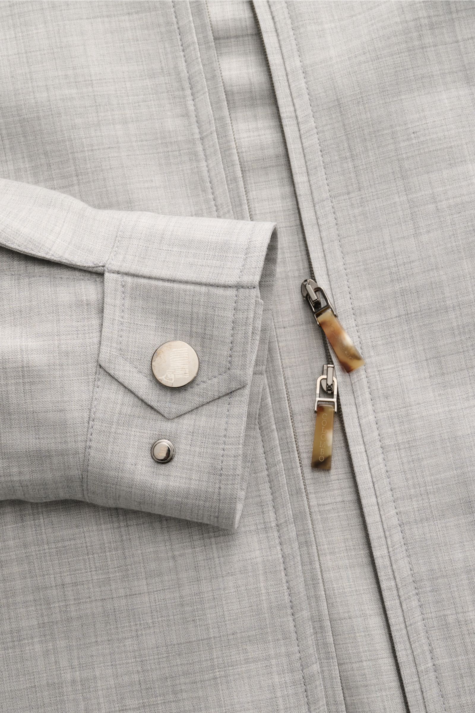 Colombo Cashmere Blouson 'Nicholson' grau meliert