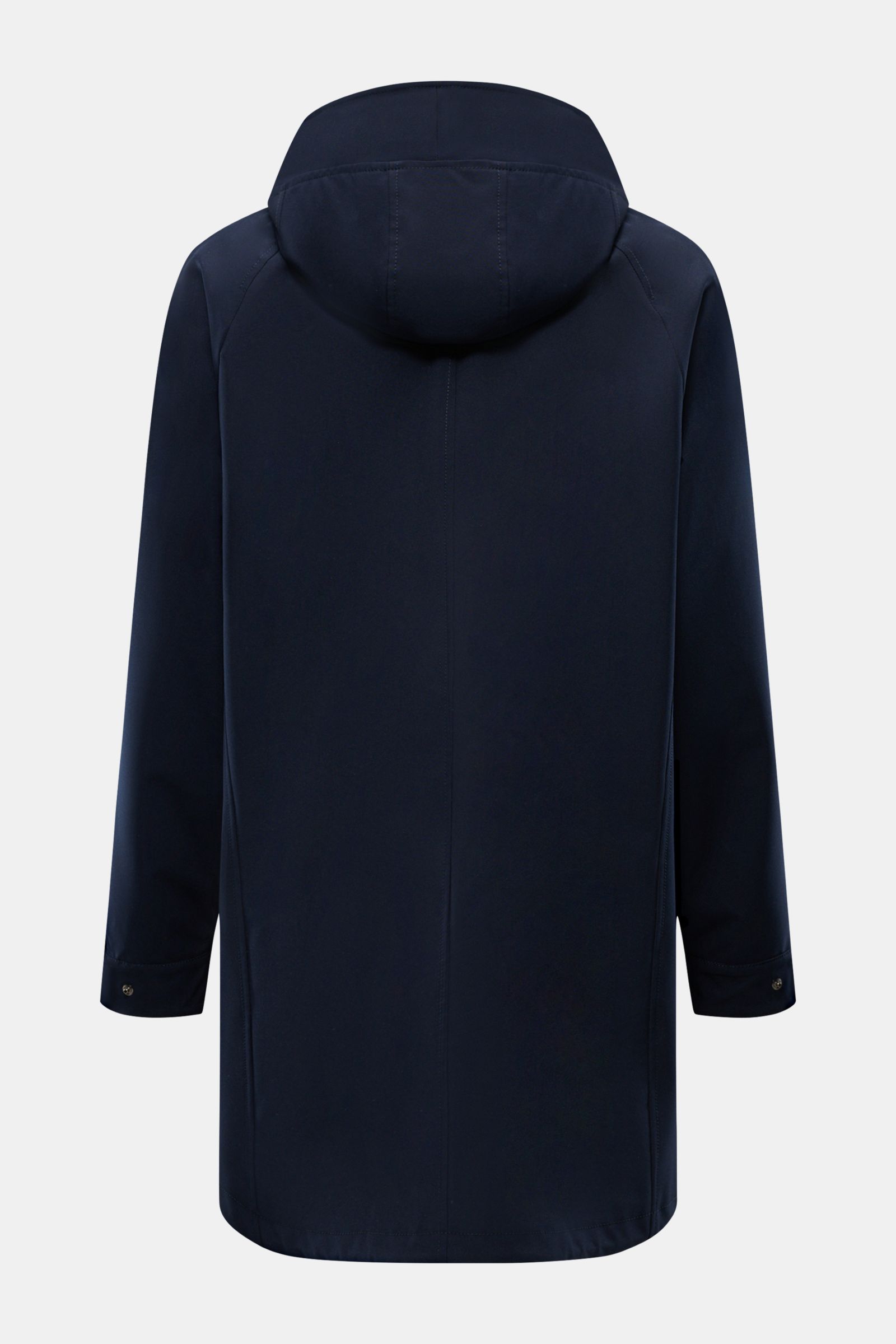 Sealup Parka 'Hurricane' navy Rückansicht, Kapuze, Raglanärmel, Slim Fit, wind- und wasserabweisende Microfaser, Ärmel mit Knopf, Saum regulierbar.