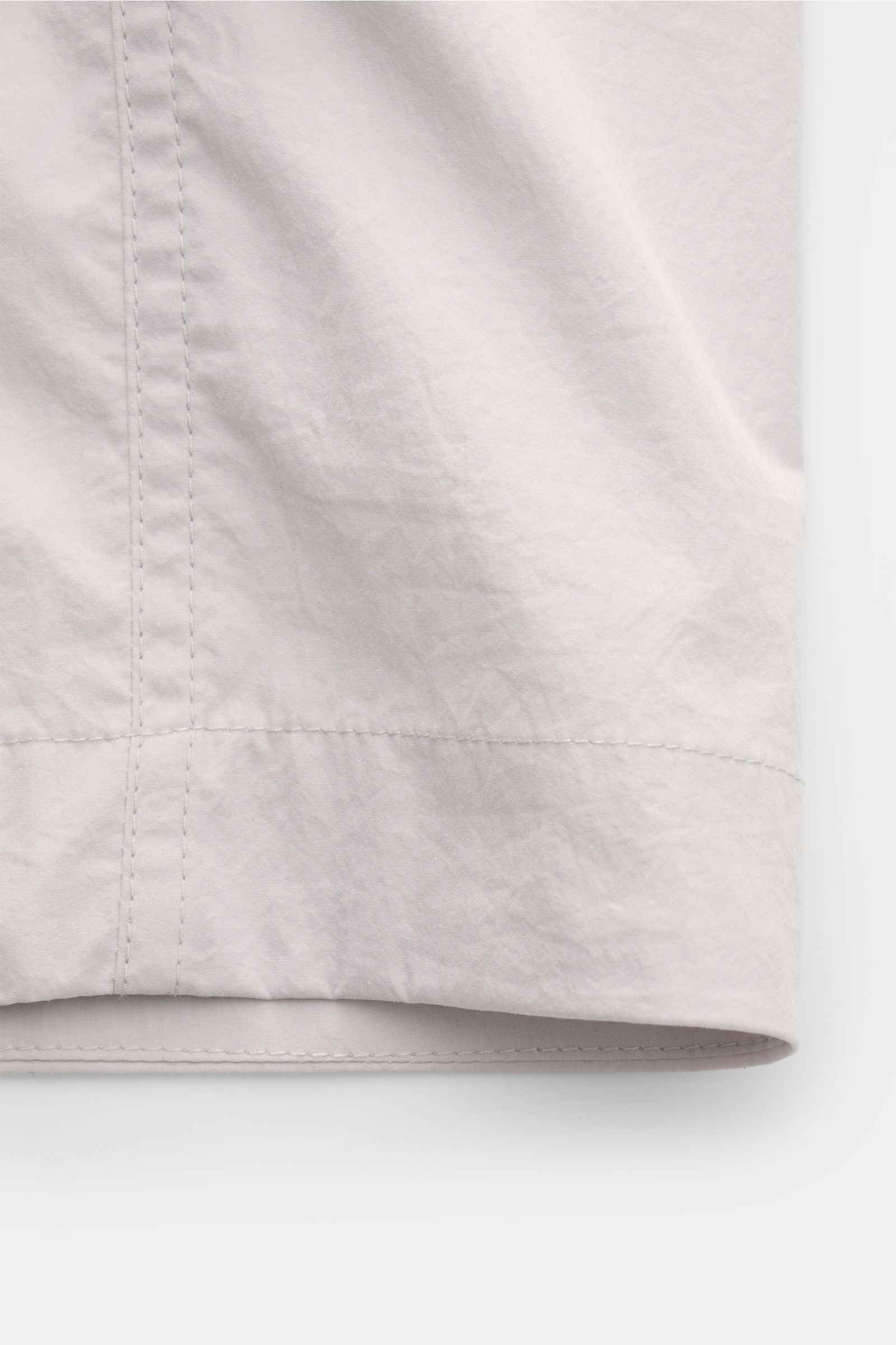 Close-up front view of the sleeve hem of the Parajumpers Jacket 'Inverness' sand, showing technical microfibre fabric with crease-free, smooth surface.