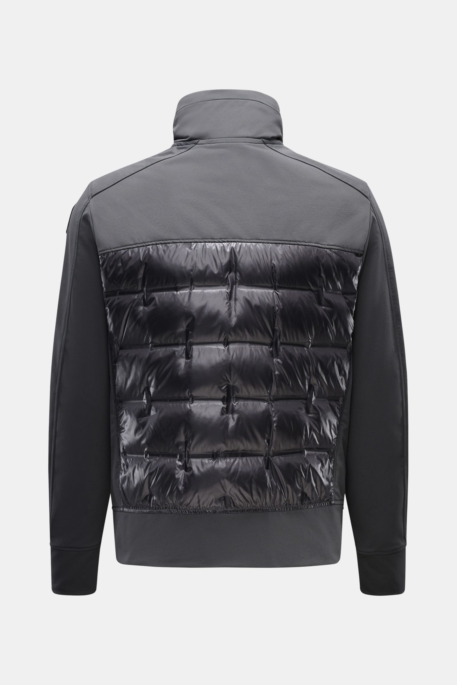 Parajumpers Daunenjacke 'Matty' dunkelgrau, Rückansicht, gesteppte glänzende Ripstop-Microfaser, Jersey-Details, Daunenfüllung, Slim Fit.