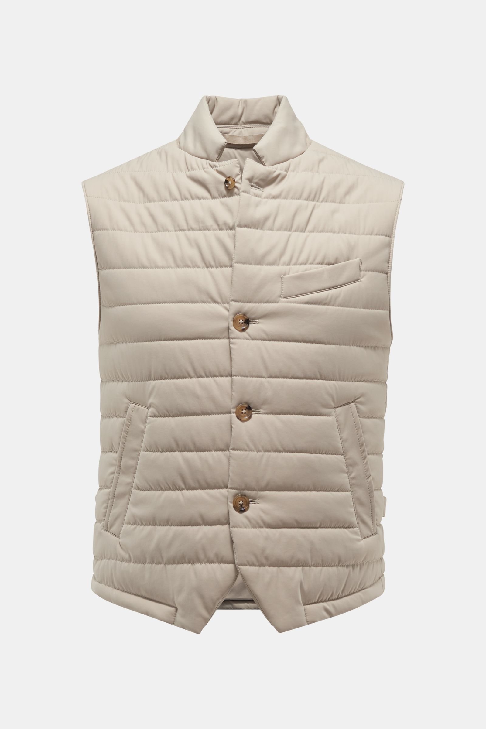Quilted gilet beige