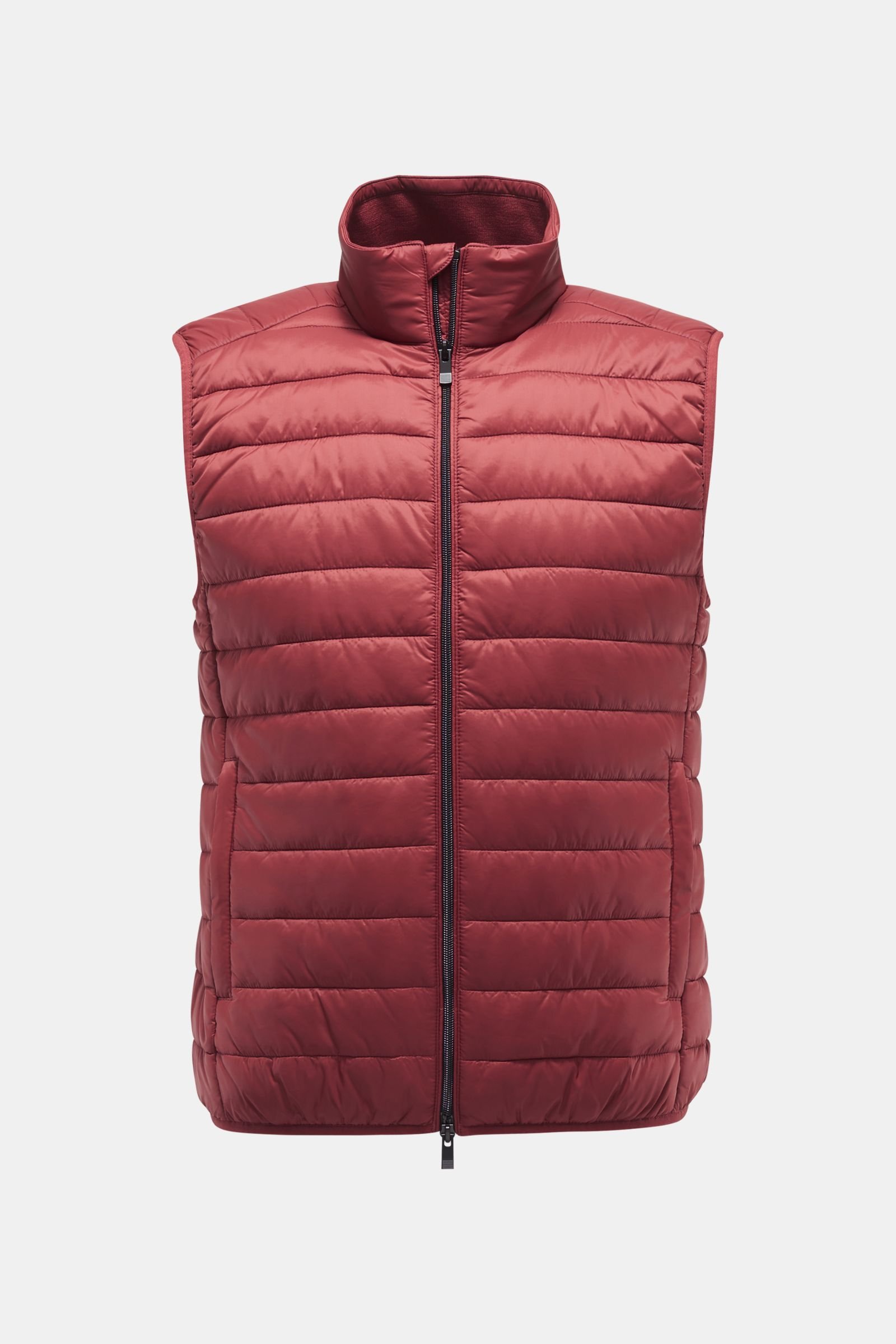 Quilted gilet dark red