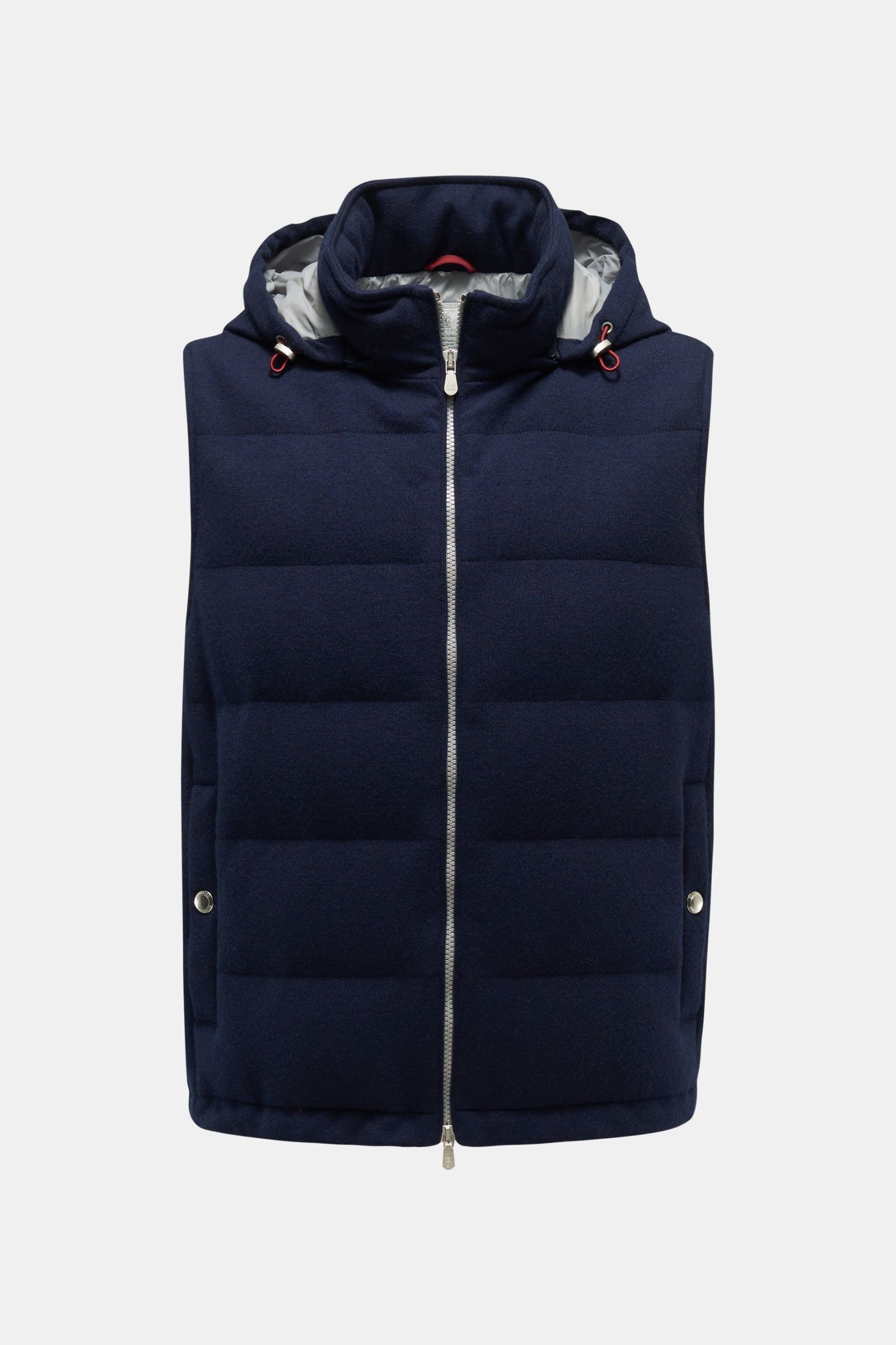 Cashmere down gilet navy