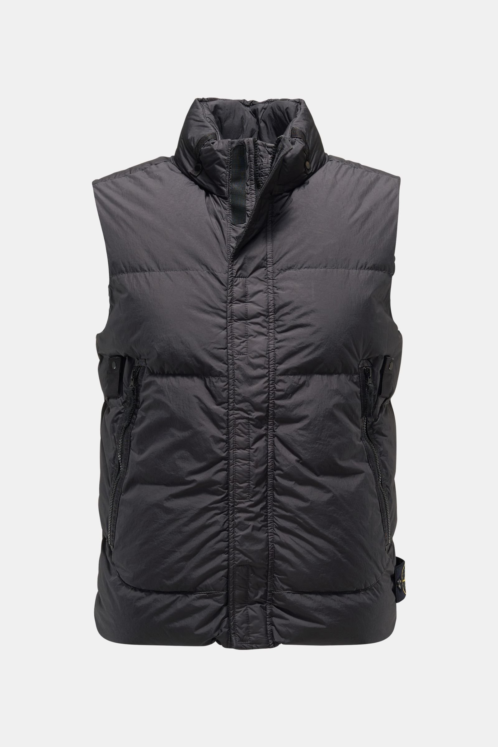 STONE ISLAND down gilet 'Garment Dyed Crinkle Reps NY Down' anthracite ...