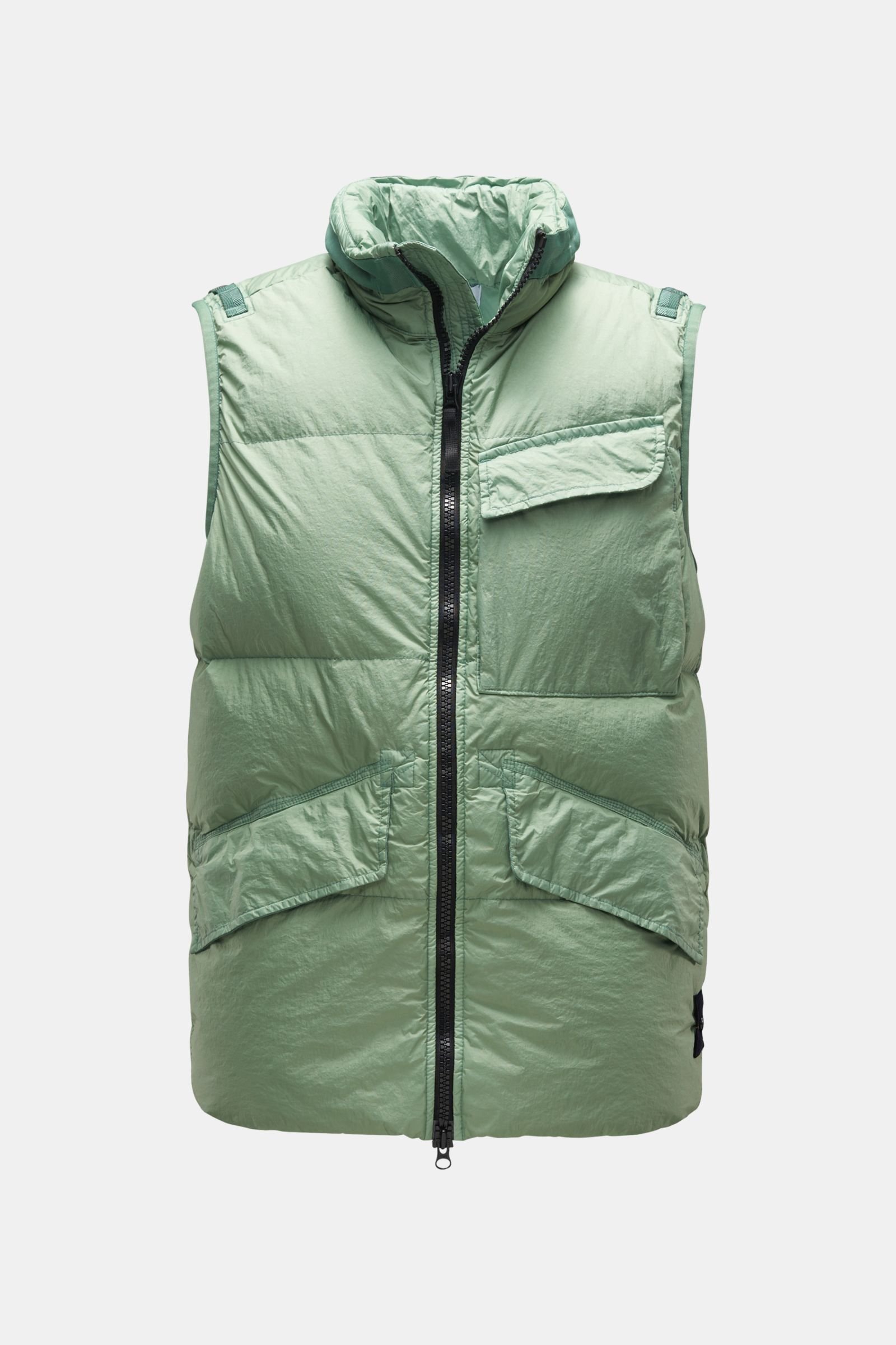 Down gilet 'Garment Dyed Crinkle Reps R-NY Down' pastel green
