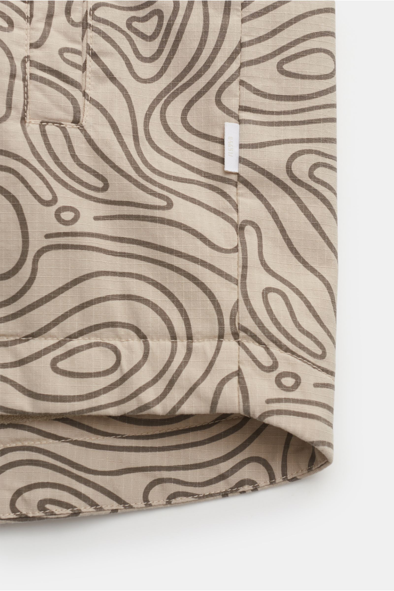 04651/ A trip in a bag Outdoor gilet 'Seamap' beige patterned