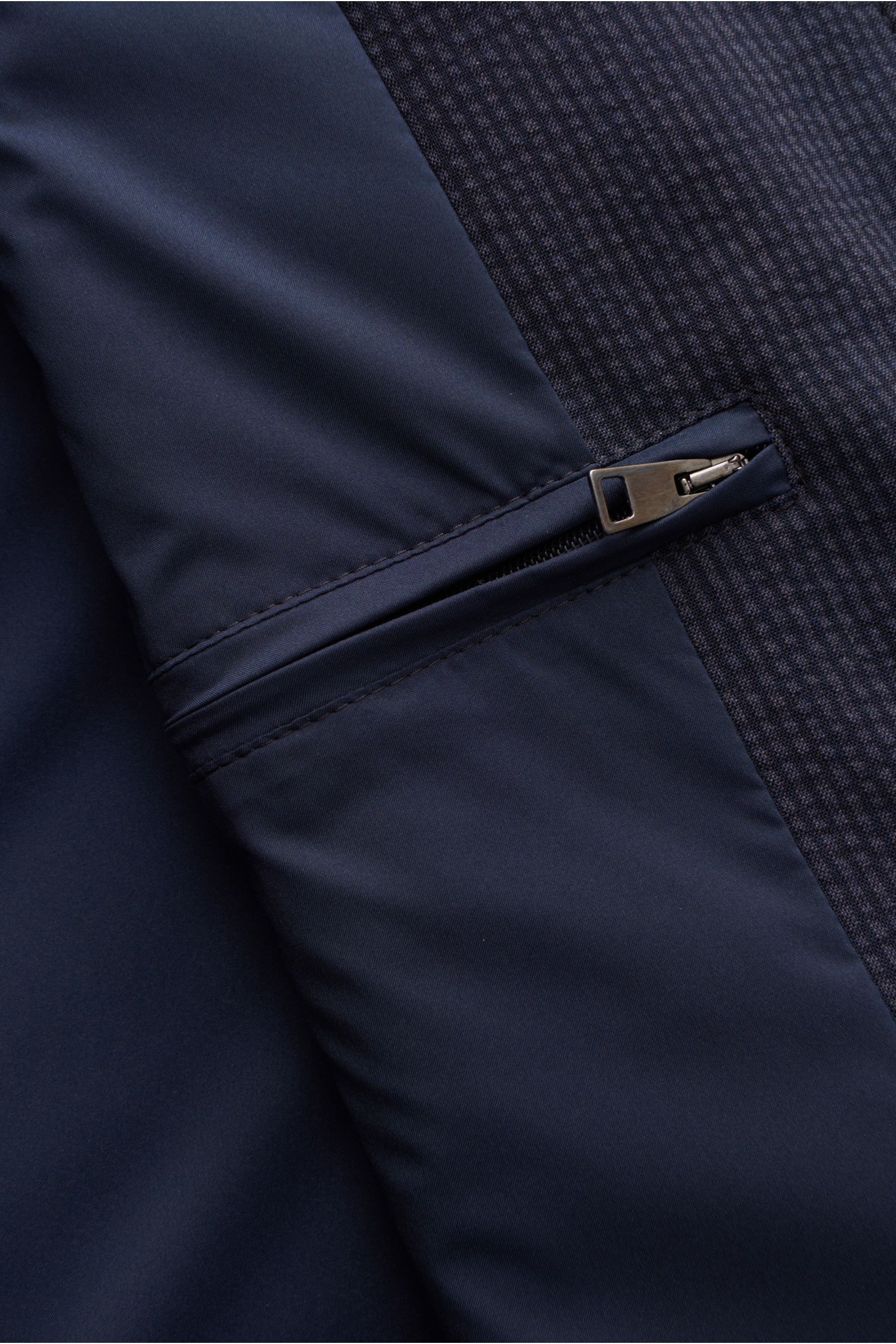 04651/ A trip in a bag Seersucker-Weste navy/graublau gestreift