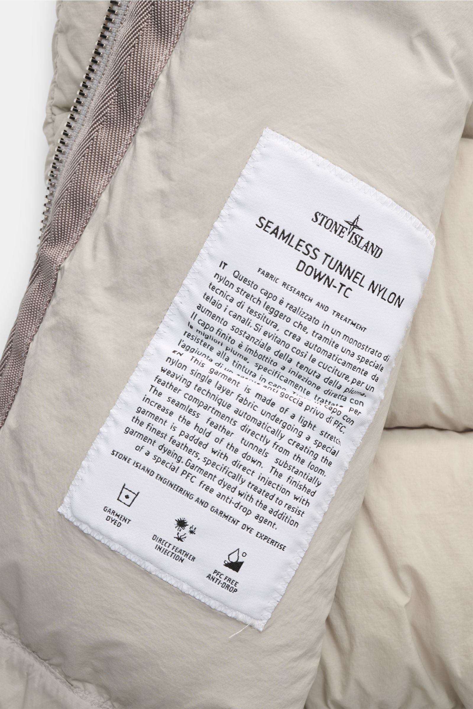 Stone Island Daunenweste 'Seamless Tunnel Nylon Down-TC' sand