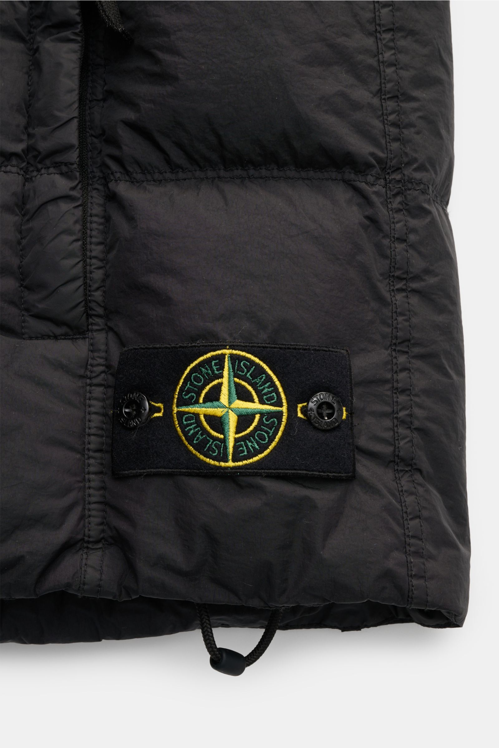 Stone Island Daunenweste 'Garment Dyed Crinkle Reps NY' schwarz