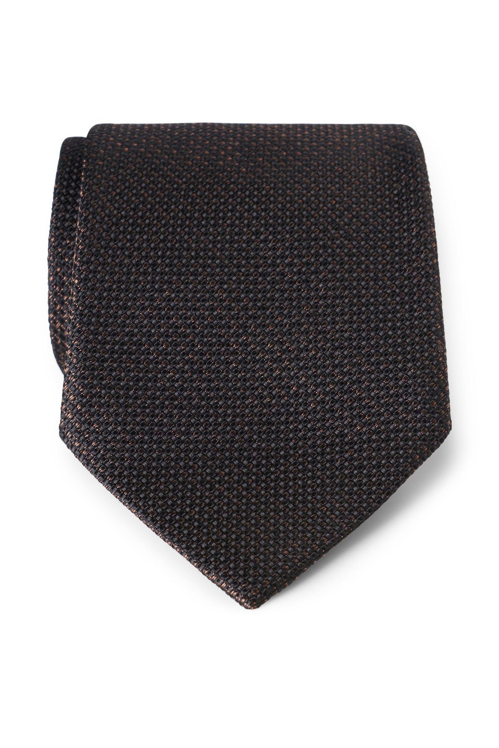 Silk tie dark brown