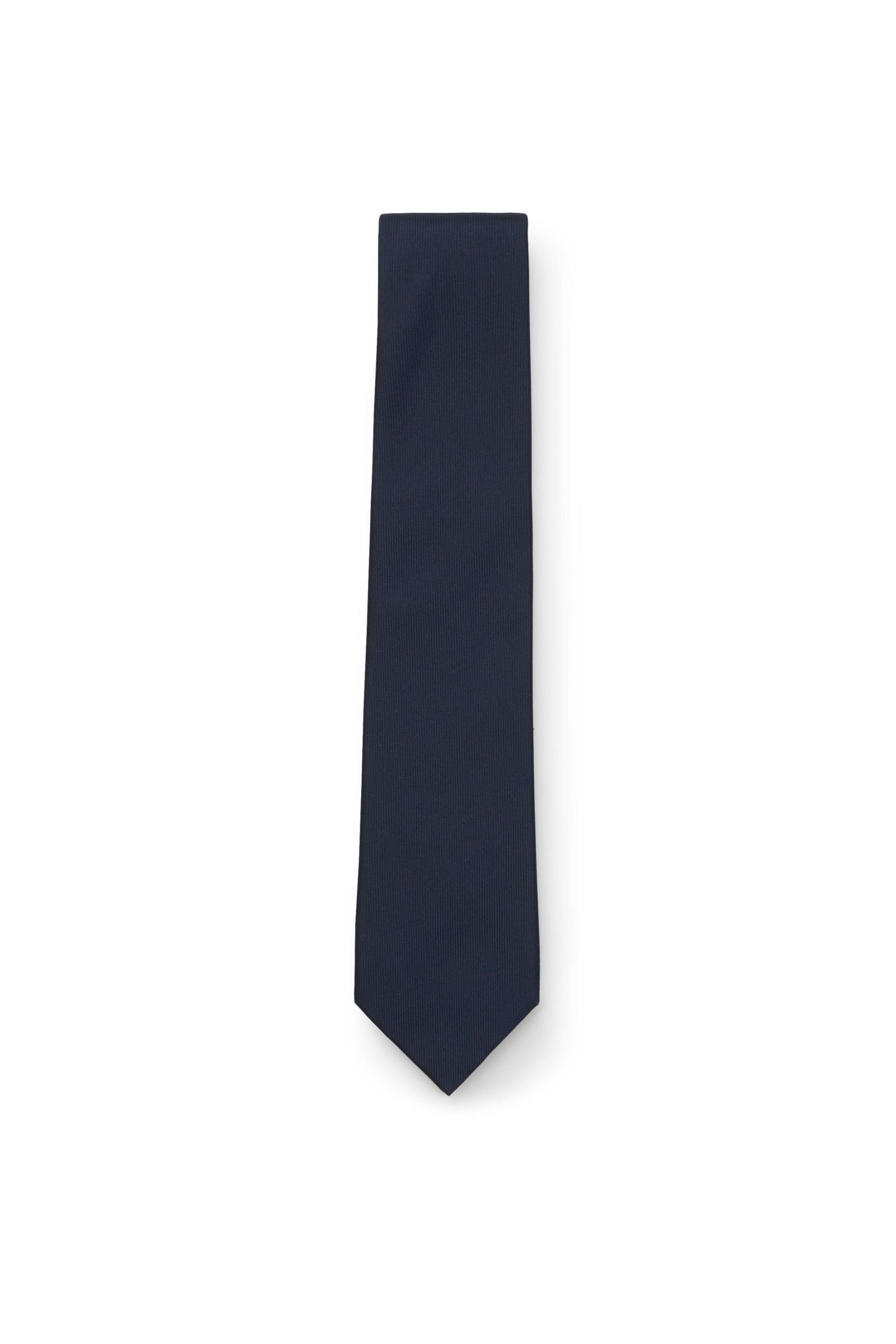Silk tie dark blue