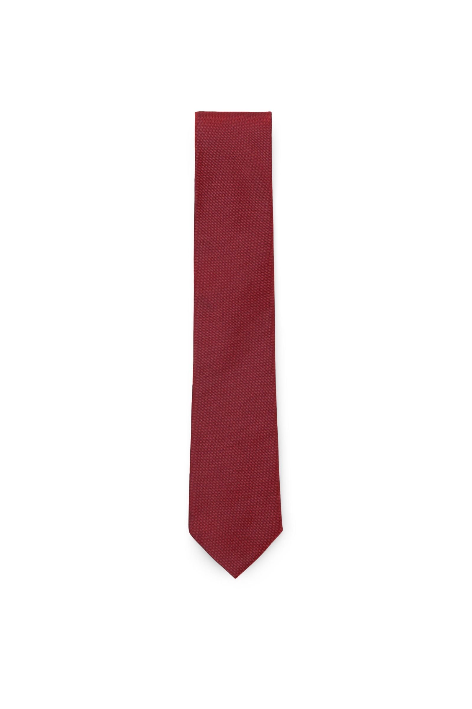 Silk tie dark red