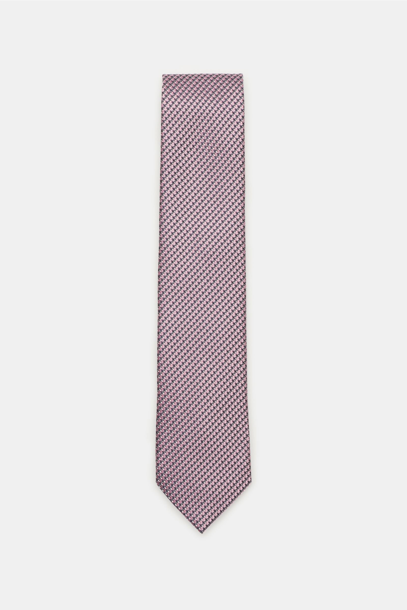 Silk tie antique pink patterned