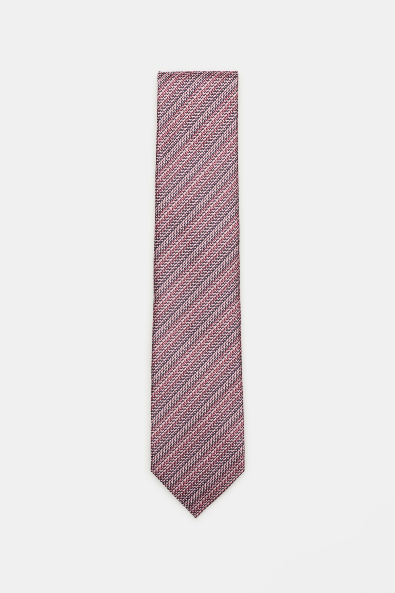 Silk tie antique pink patterned