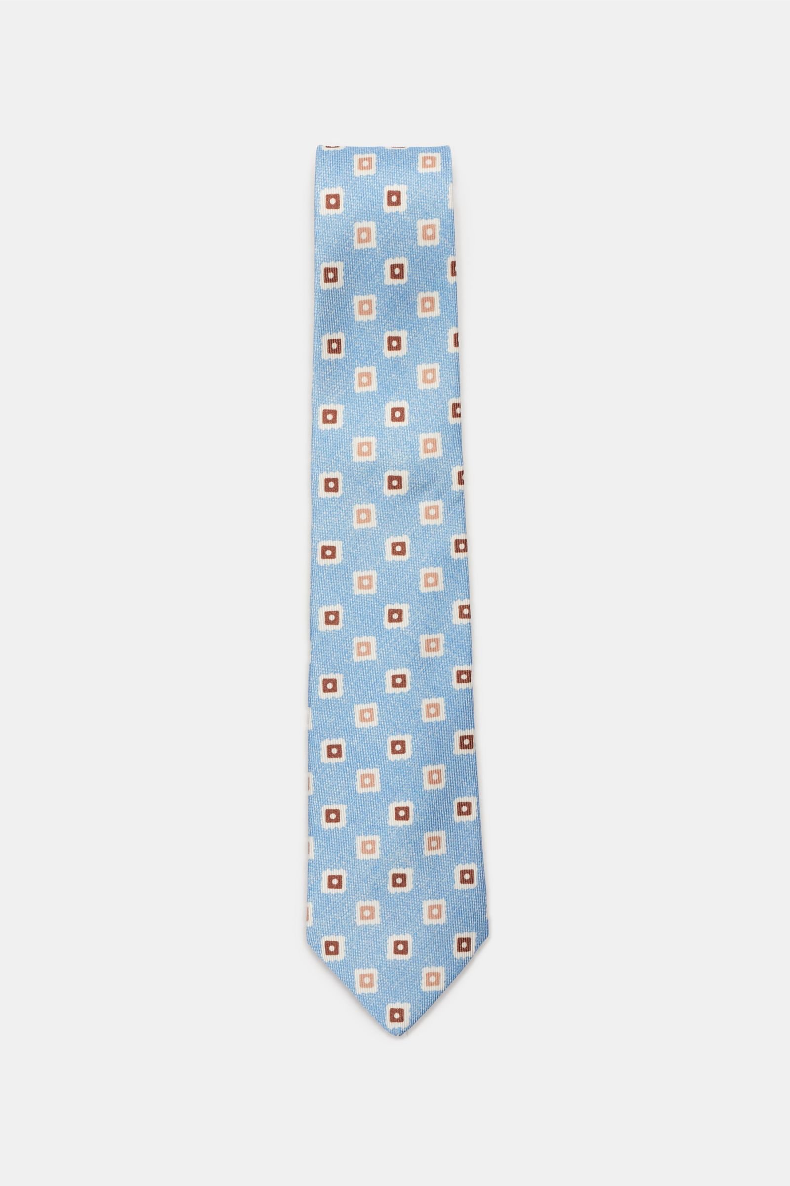 Tie light blue patterned